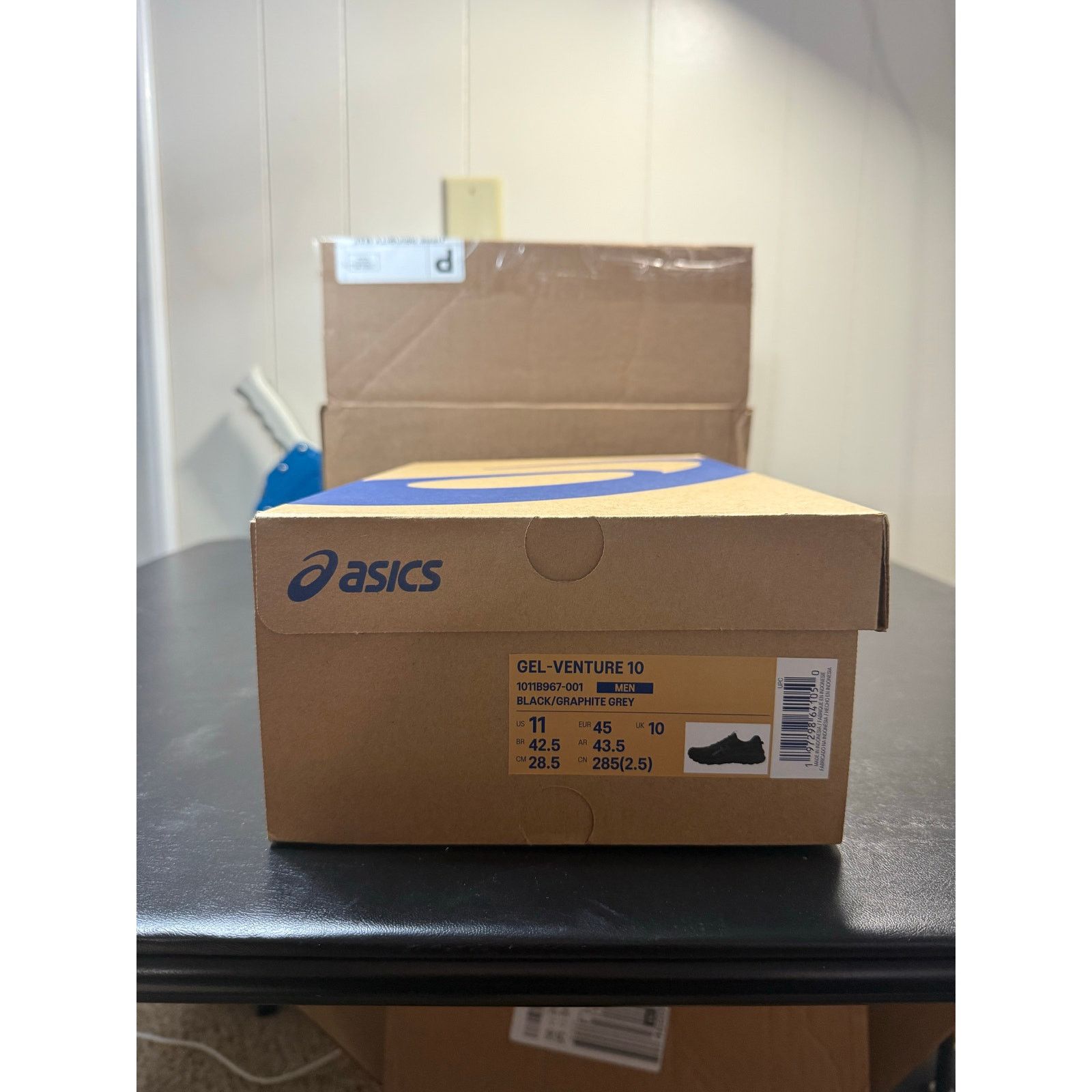 Asics Asics GEL-Venture 10 Black 1011B967-001 - Sz. 11M Size US 11 / EU 44 - 5 Thumbnail