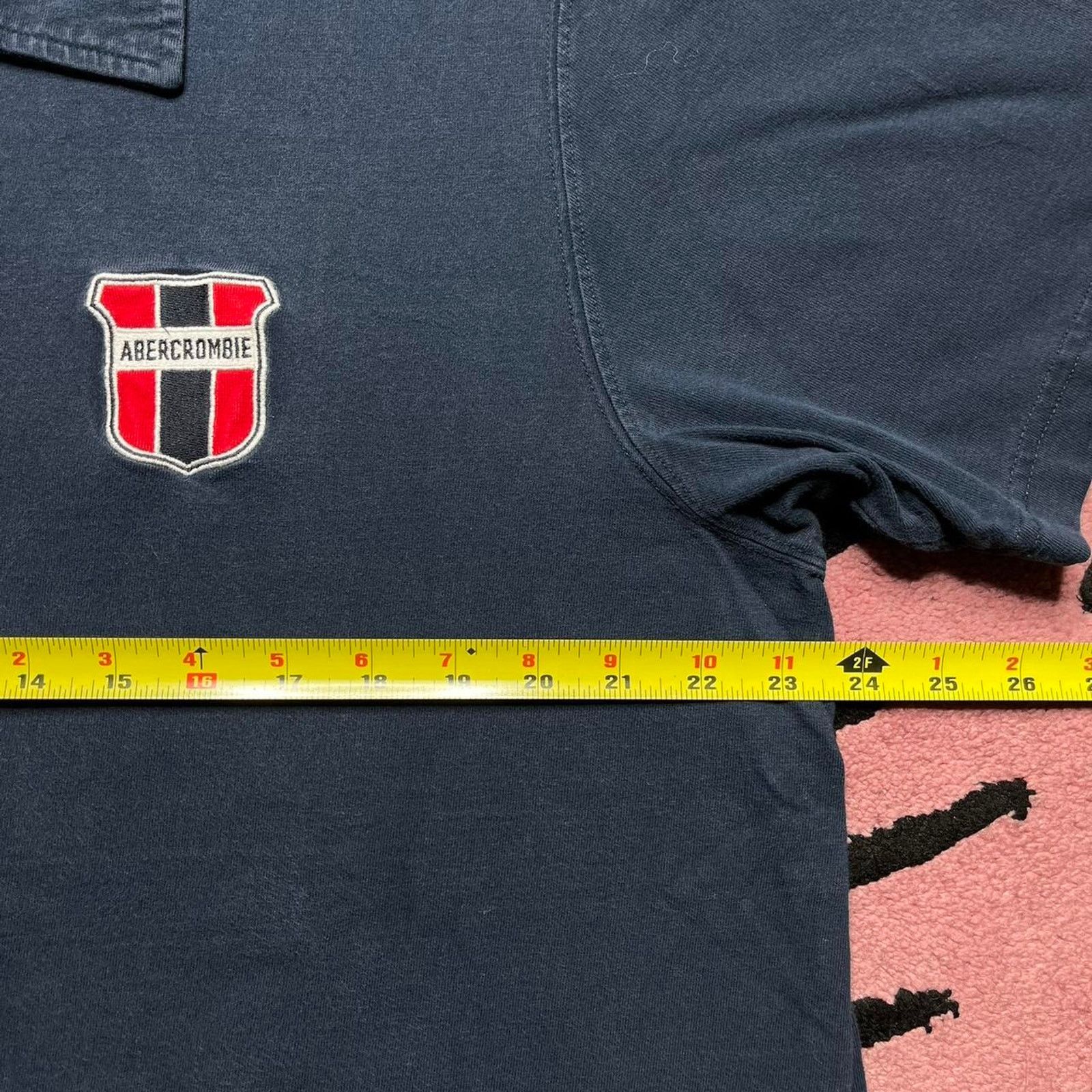 Abercrombie & Fitch Abercrombie & Fitch Patch Logo Polo Shirt Size 2XL Navy Blue Size US XXL / EU 58 / 5 - 4 Thumbnail