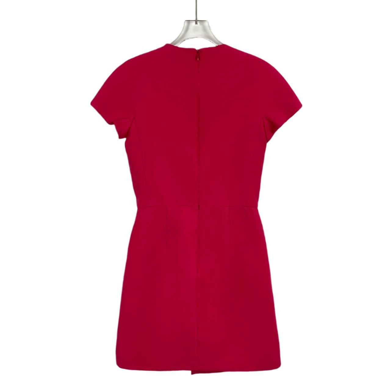 Valentino Valentino Red Wool Short-Sleeve Dress (Size M) Size S / US 4 / IT 40 - 7 Thumbnail