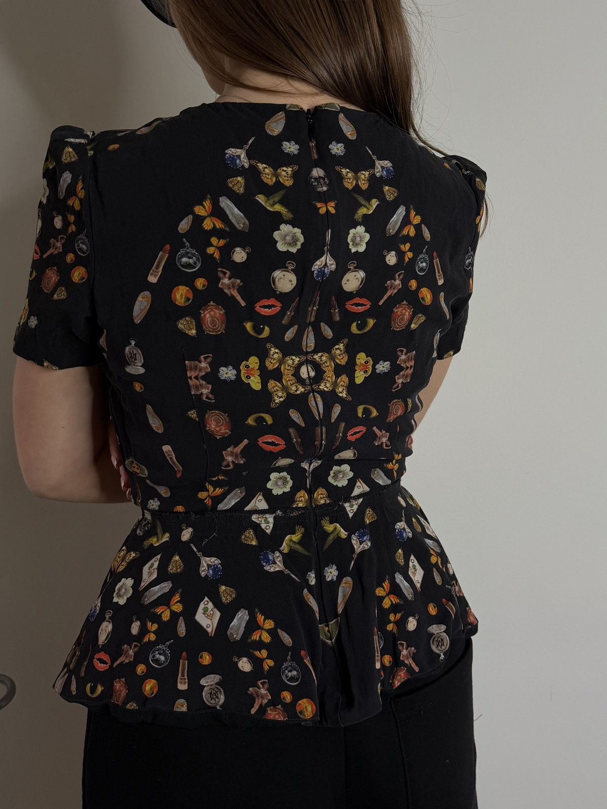 Alexander McQueen Archive Alexander McQueen Silk/Viscose Obsession Talisman Size S / US 4 / IT 40 - 11 Thumbnail