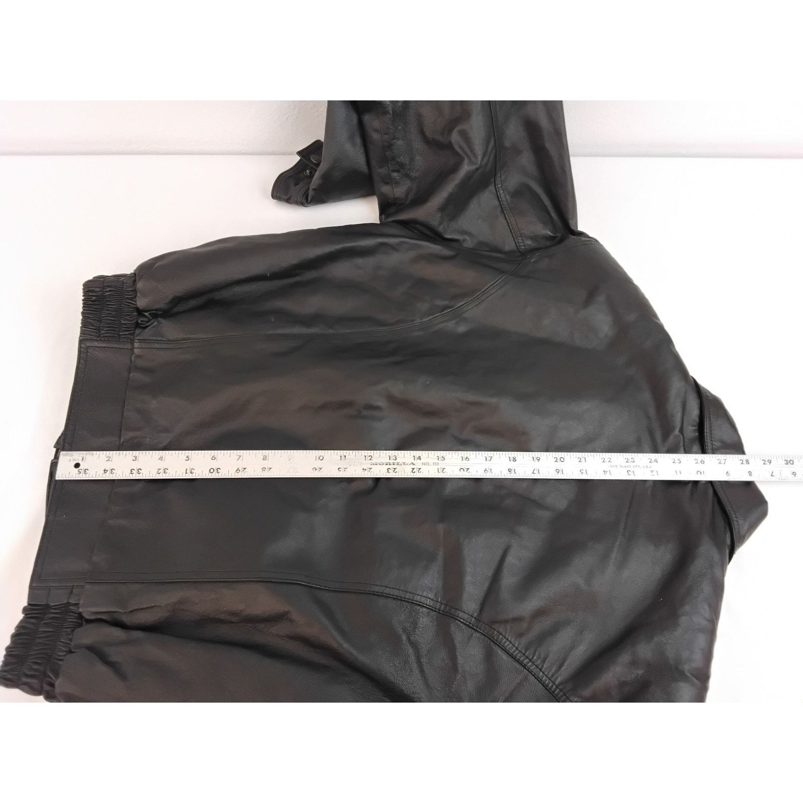 Oscar Piel Oscar Piel Leather Bomber Jacket Men M Black Removable Liner Size US M / EU 48-50 / 2 - 11 Thumbnail