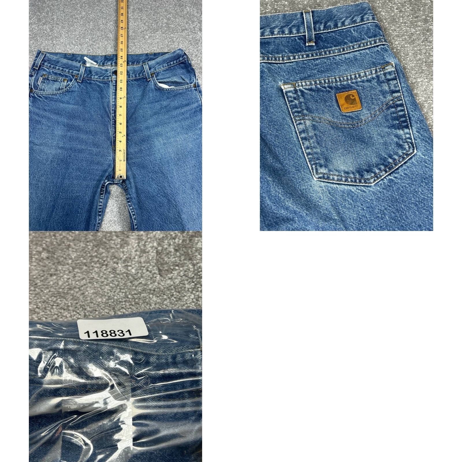 Carhartt VINTAGE Carhartt WIP Jeans Men 40 Blue Denim Logo Cotton High Rise Tapered Leg 36x31 Jeans Logo Modern 90s Men Size US 40 / EU 56 - 8 Thumbnail