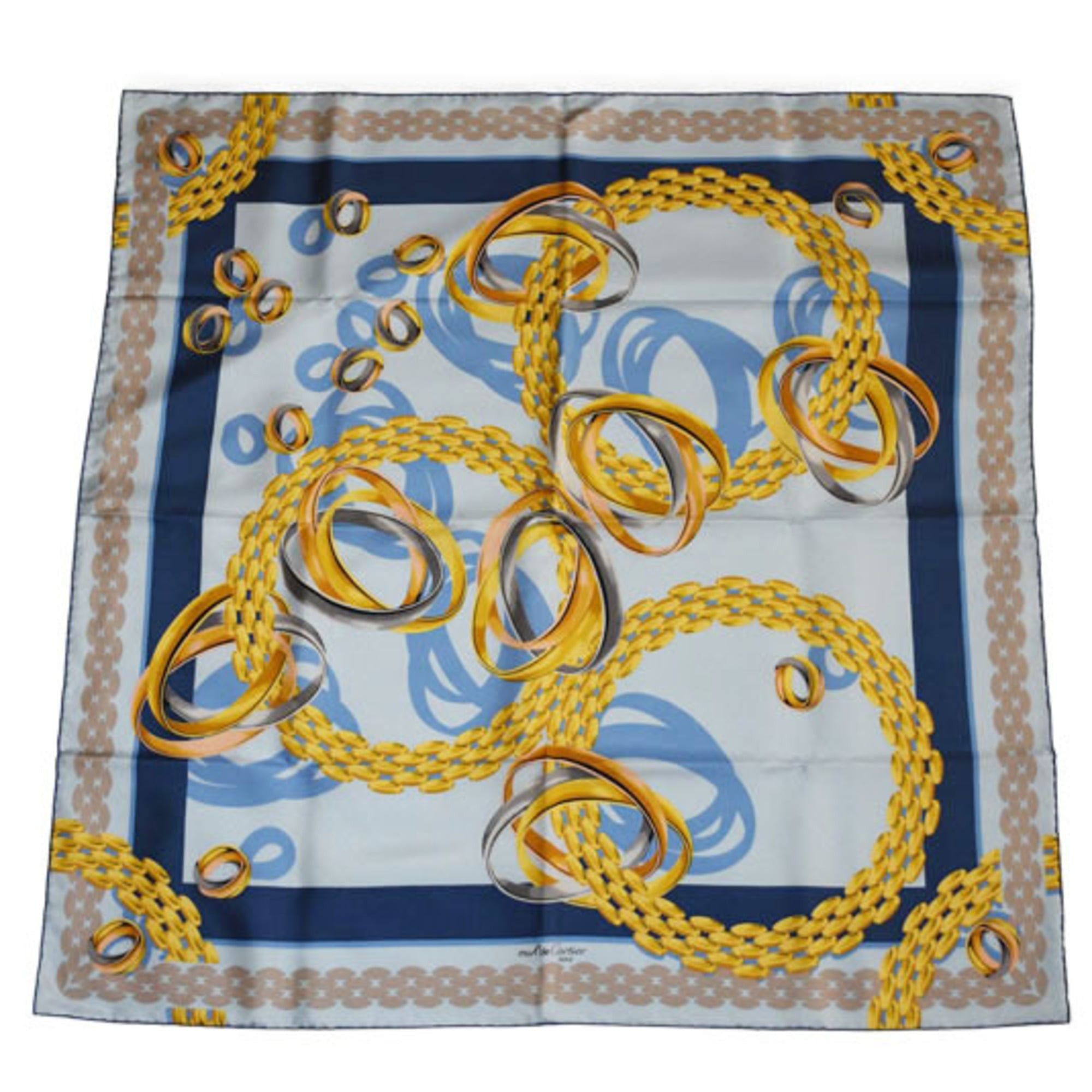Cartier Cartier scarf/shawl in light blue with a Trinity Ring pattern Size ONE SIZE - 1 Thumbnail