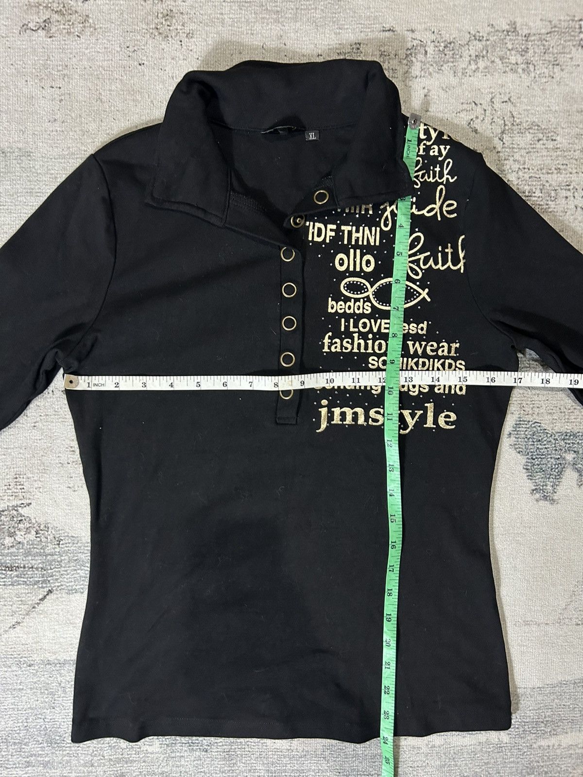 Beauty Beast Japanese Gothic Poem Glitter Longsleeve Jm Style Size US M / EU 48-50 / 2 - 8 Thumbnail