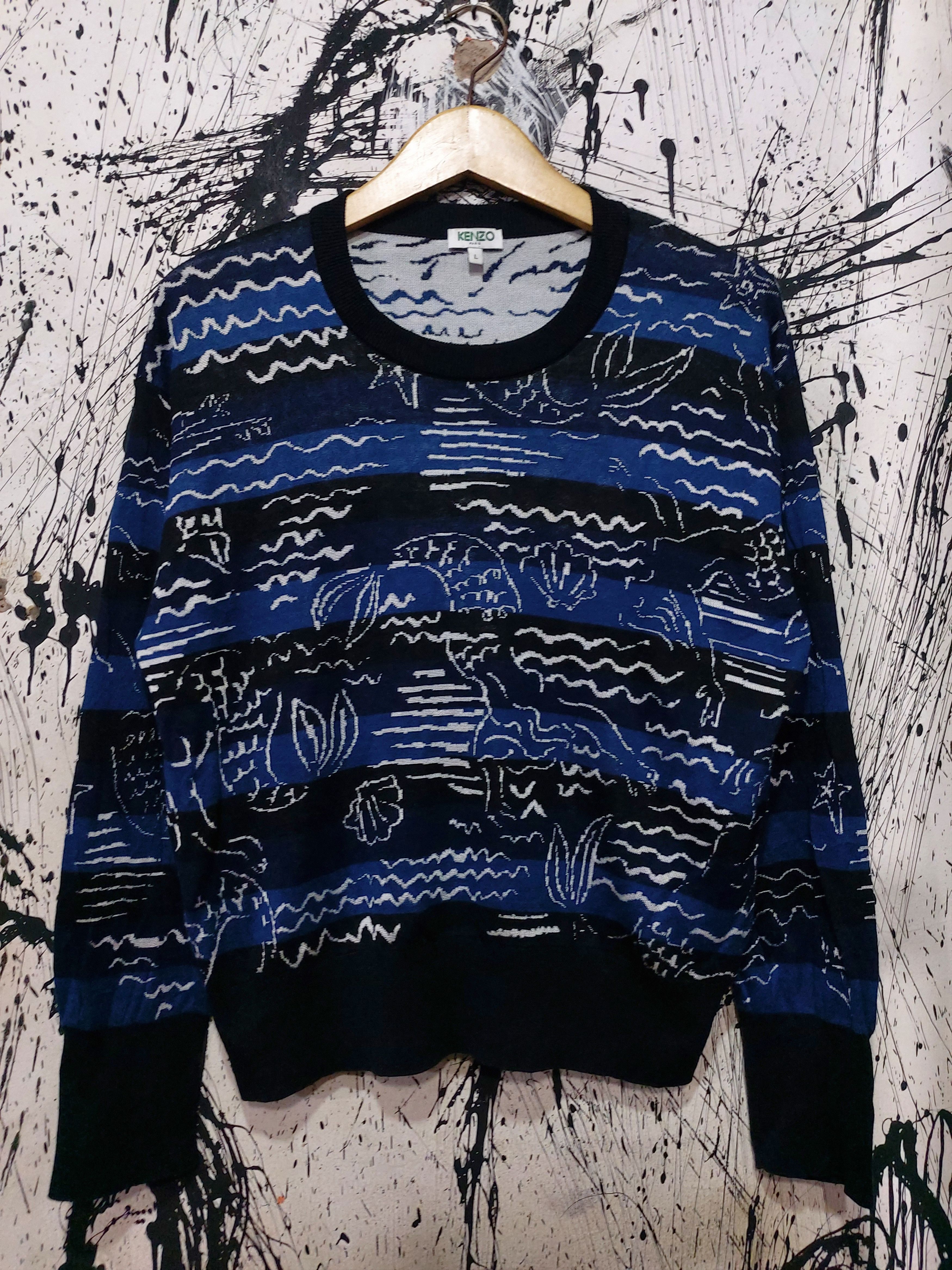 Kenzo 00'S KENZO KOI FISH DESIGN KNITWEAR Size US L / EU 52-54 / 3 - 1 Thumbnail