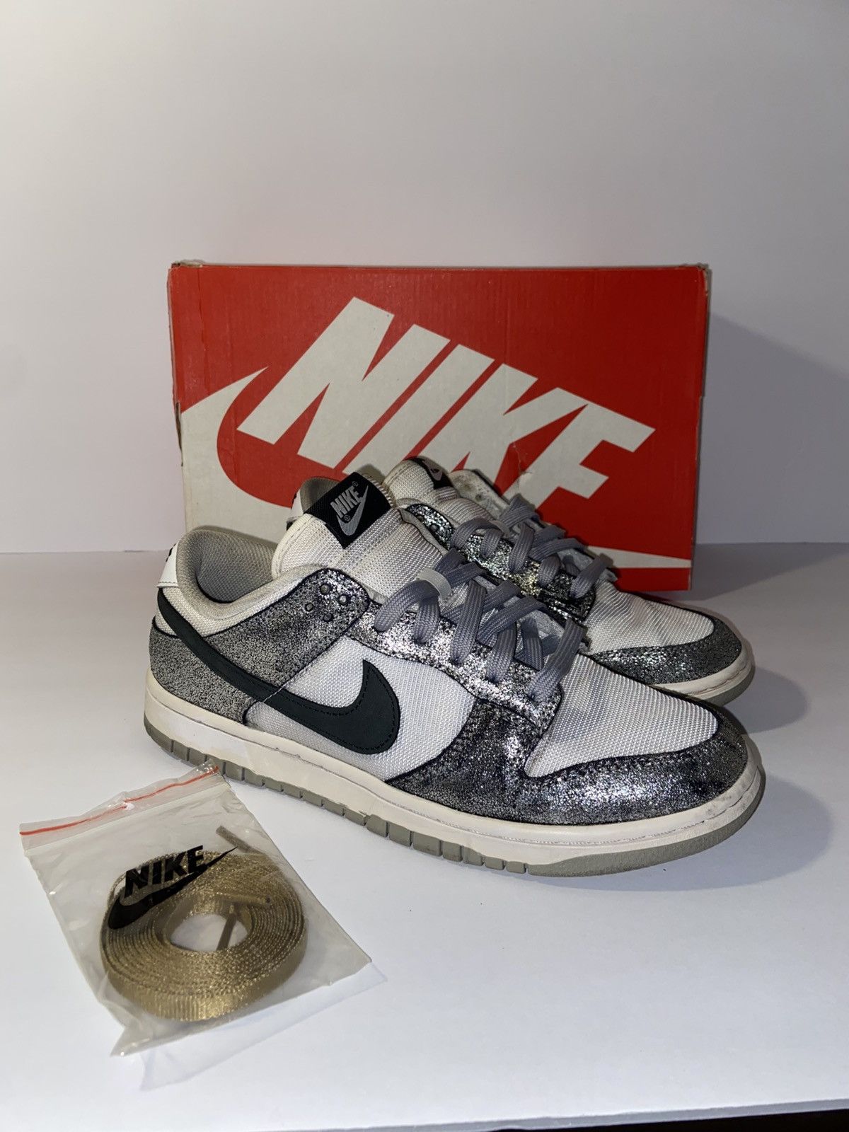 Nike Nike Dunk Low Golden Gals Metallic Silver (Women's) 9W 7.5M Size US 9 / IT 39 - 1 Thumbnail