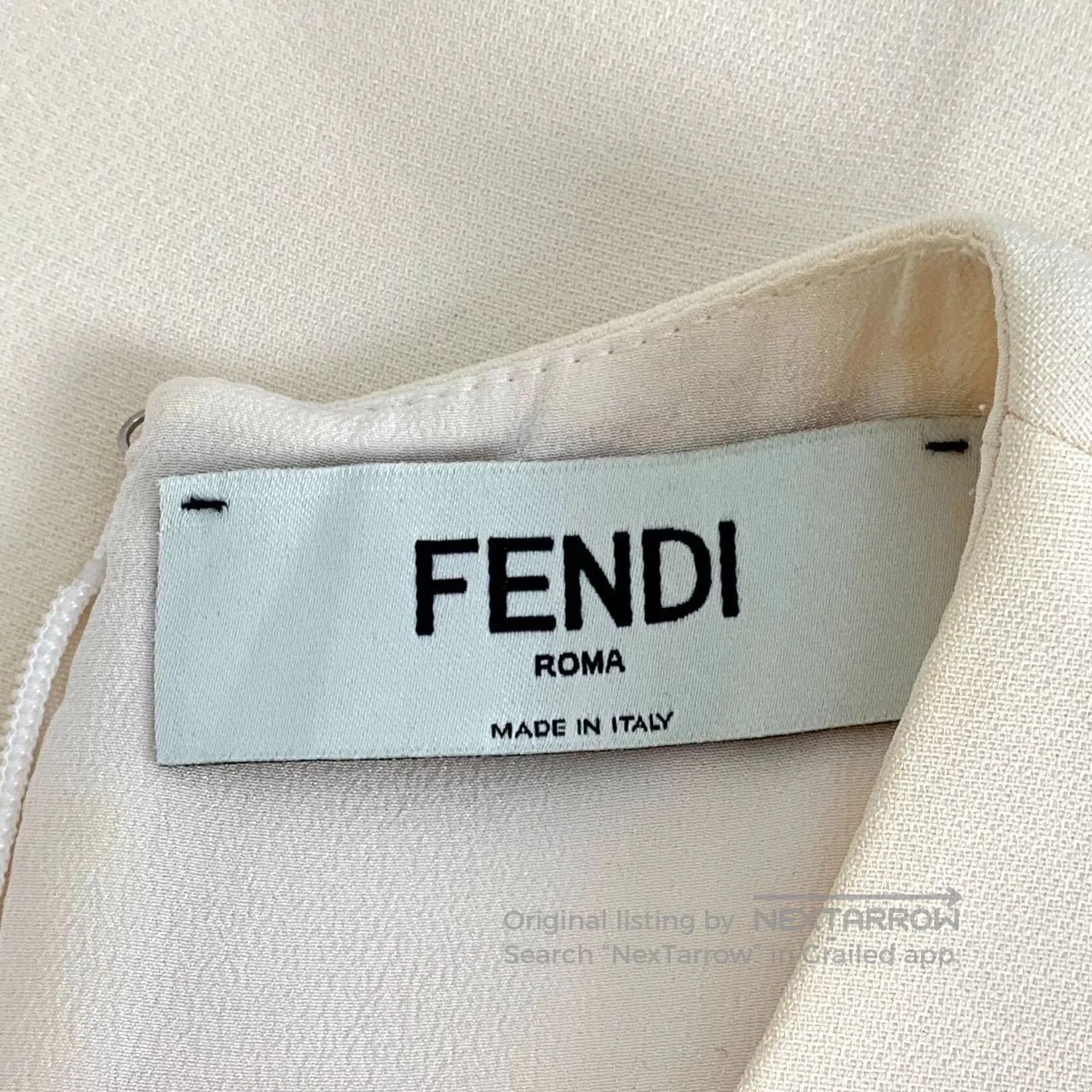 Fendi Fendi Beige Belted Wool Sleeveless Dress. Size S / US 4 / IT 40 - 7 Thumbnail