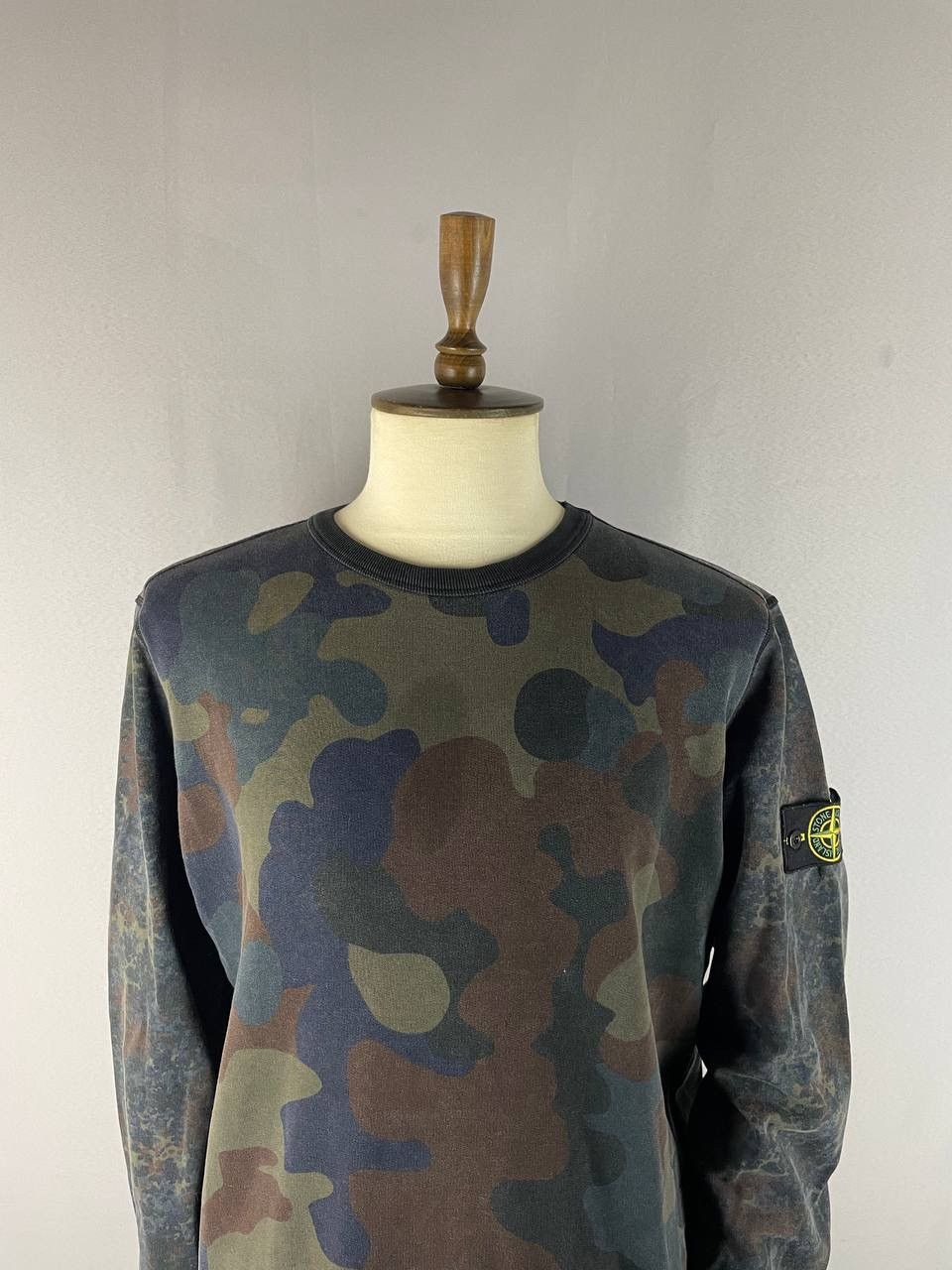 Stone Island Stone Island Camo Crewneck Sweatshirt Size US XL / EU 56 / 4 - 2 Thumbnail