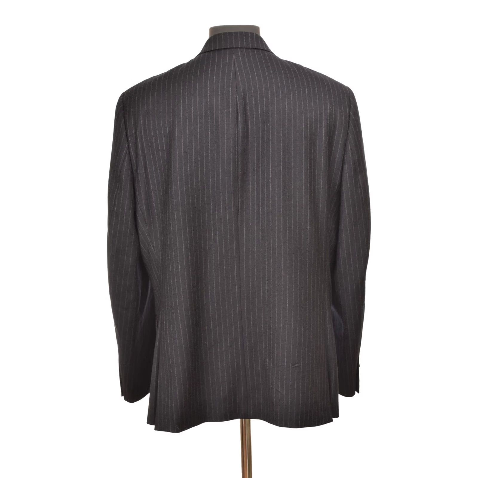 Jasper Conran DDP Jasper Conran Black Wool Striped Blazer 44S Men Blazer Mens Size 44 Black Wool Striped Blazer 90s Event Jewelry? Size 44R - 3 Thumbnail