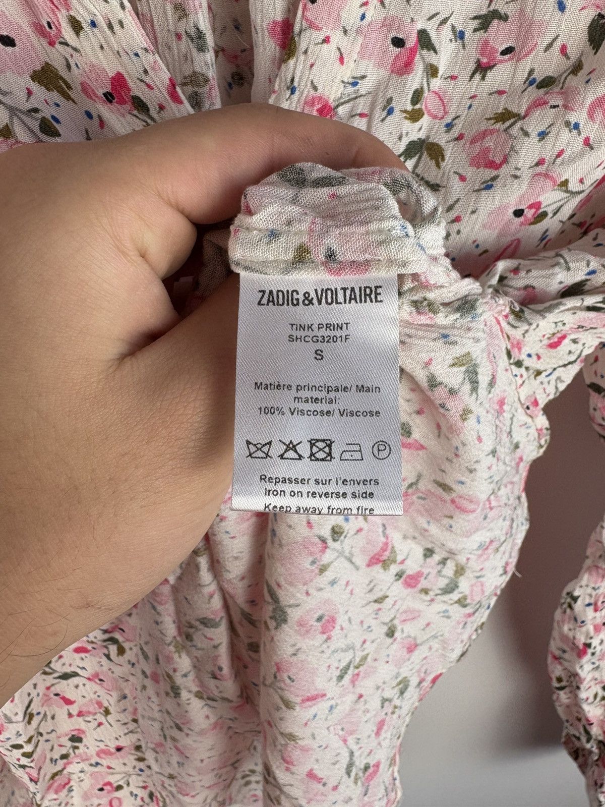 Zadig & Voltaire Zadig & Voltaire Blouse Women's Floral Print Trimmed Blouse Size S / US 4 / IT 40 - 10 Thumbnail