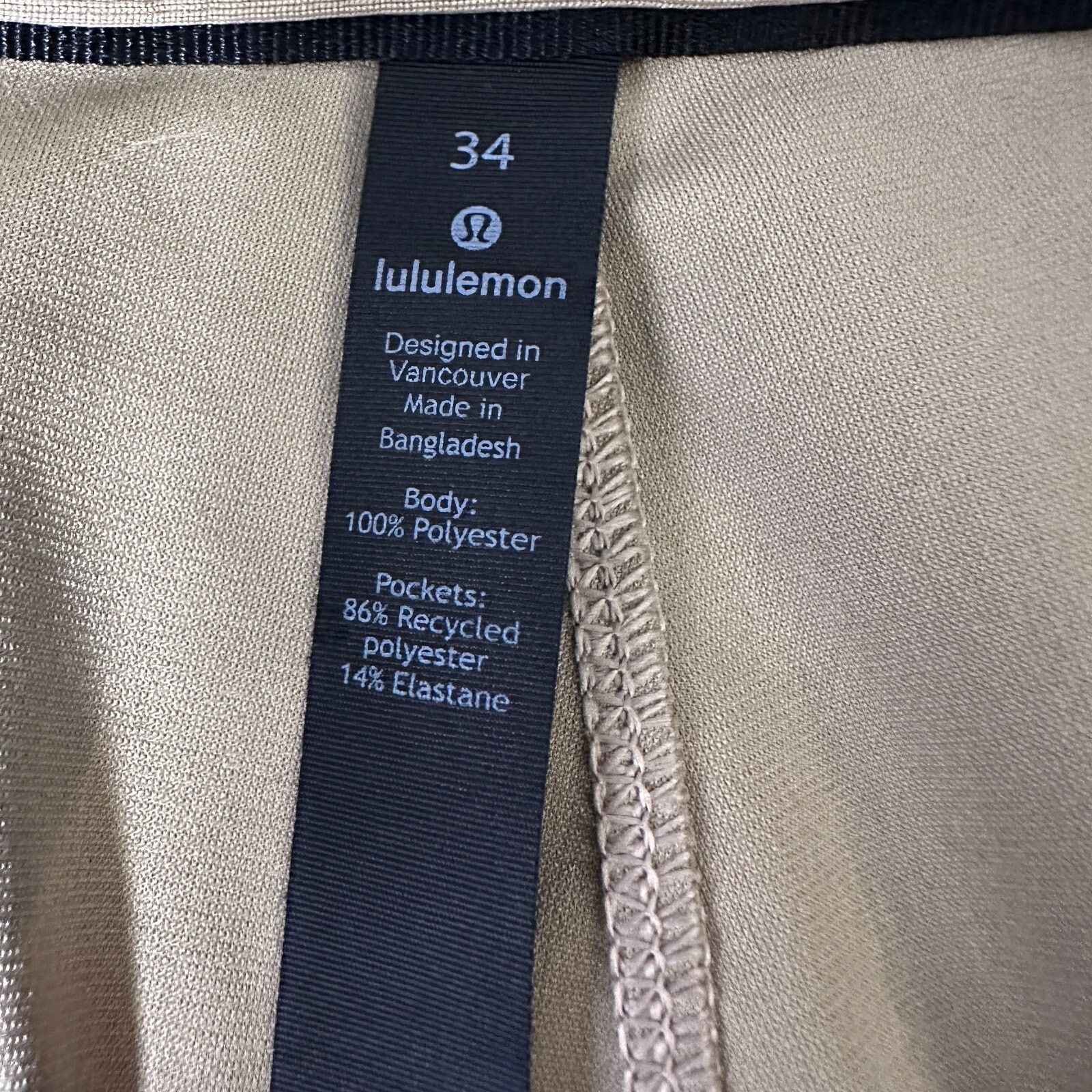 Lululemon Lululemon Commission Classic Warpstreme Pant Men's 34 Beige Size US 34 / EU 50 - 4 Thumbnail
