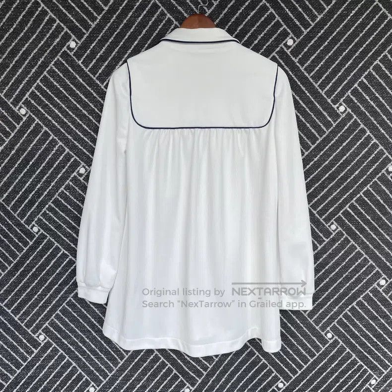 Gucci Gucci White and blue-edged long-sleeved dress Size XS / US 0-2 / IT 36-38 - 2 Thumbnail
