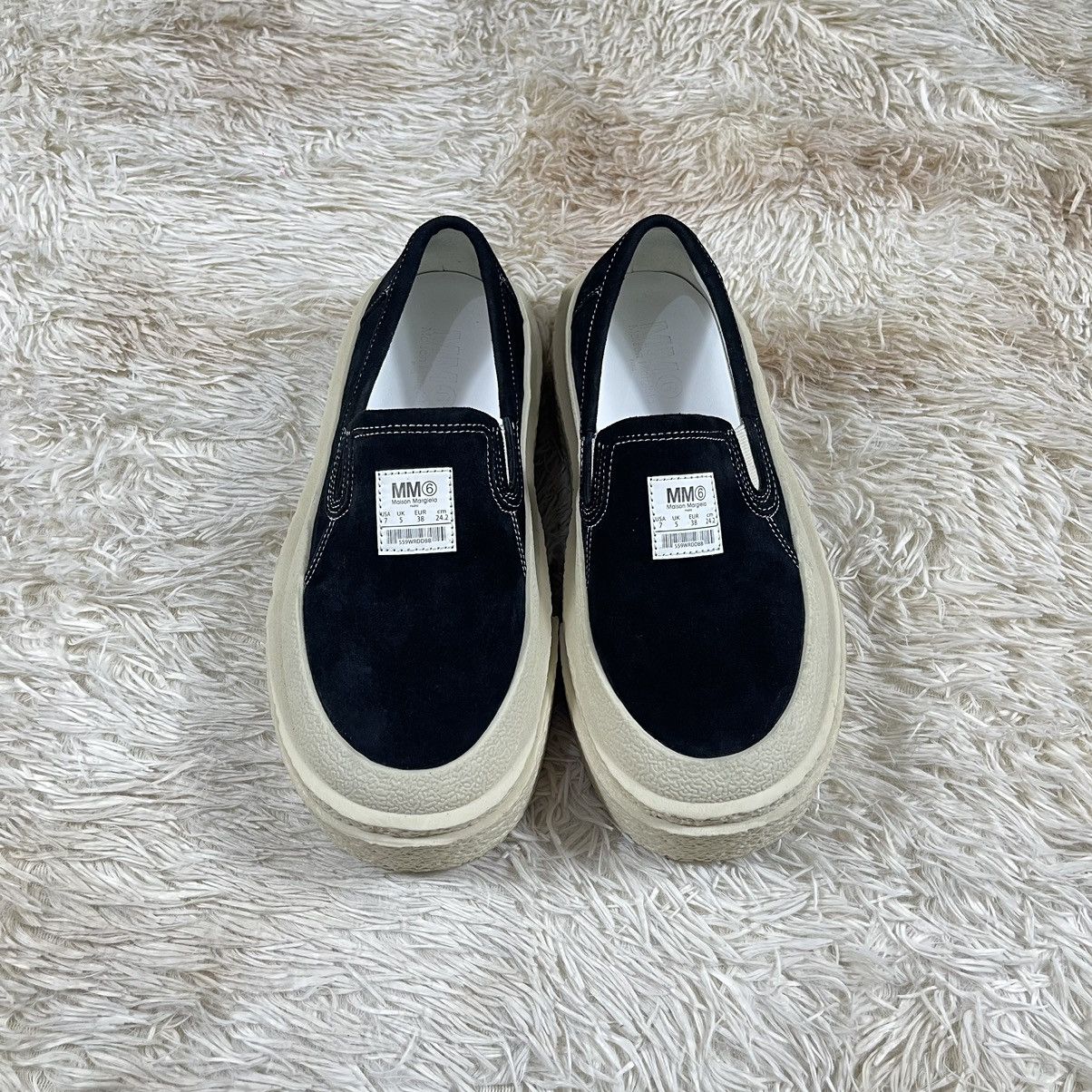 MM6 × Maison Margiela MM6 Maison Margiela Slide On Platform Sneakers in Black Size US 7 / IT 37 - 5 Thumbnail