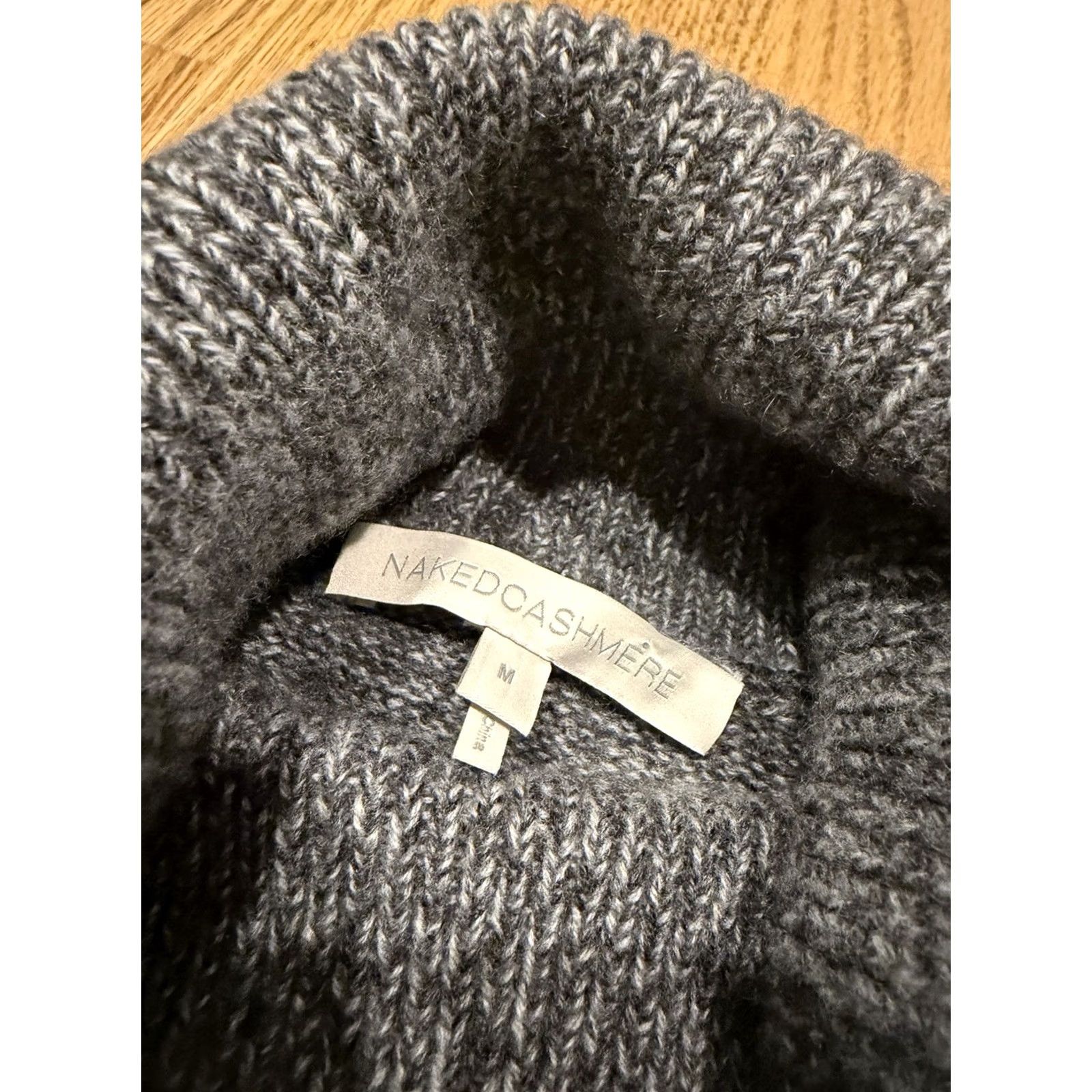 Vintage Naked Cashmere Turtleneck Sweater Men’s M Pullover Gray Melange N20945 Size US M / EU 48-50 / 2 - 5 Thumbnail