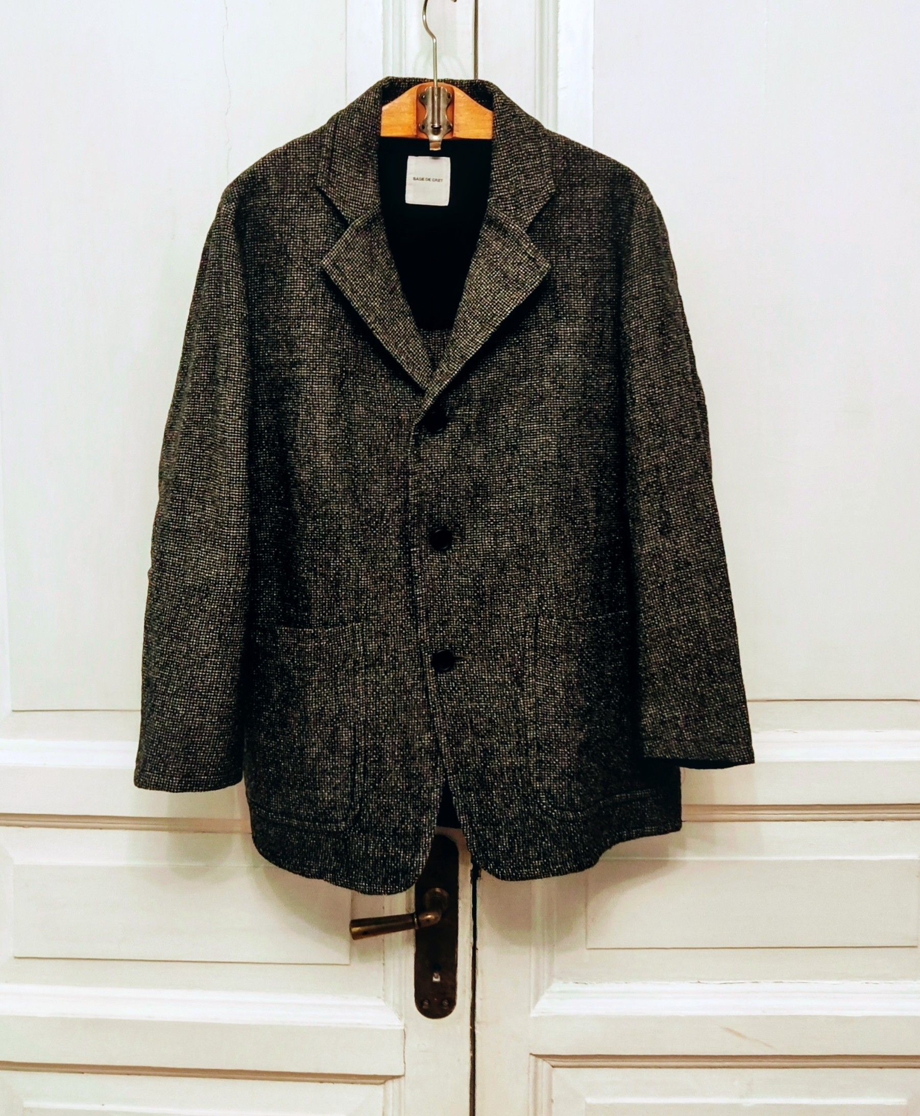 Sage De Cret Houndstooth wool jacket.Like Uma Wang or Martin Margiela. Size US L / EU 52-54 / 3 - 7 Thumbnail