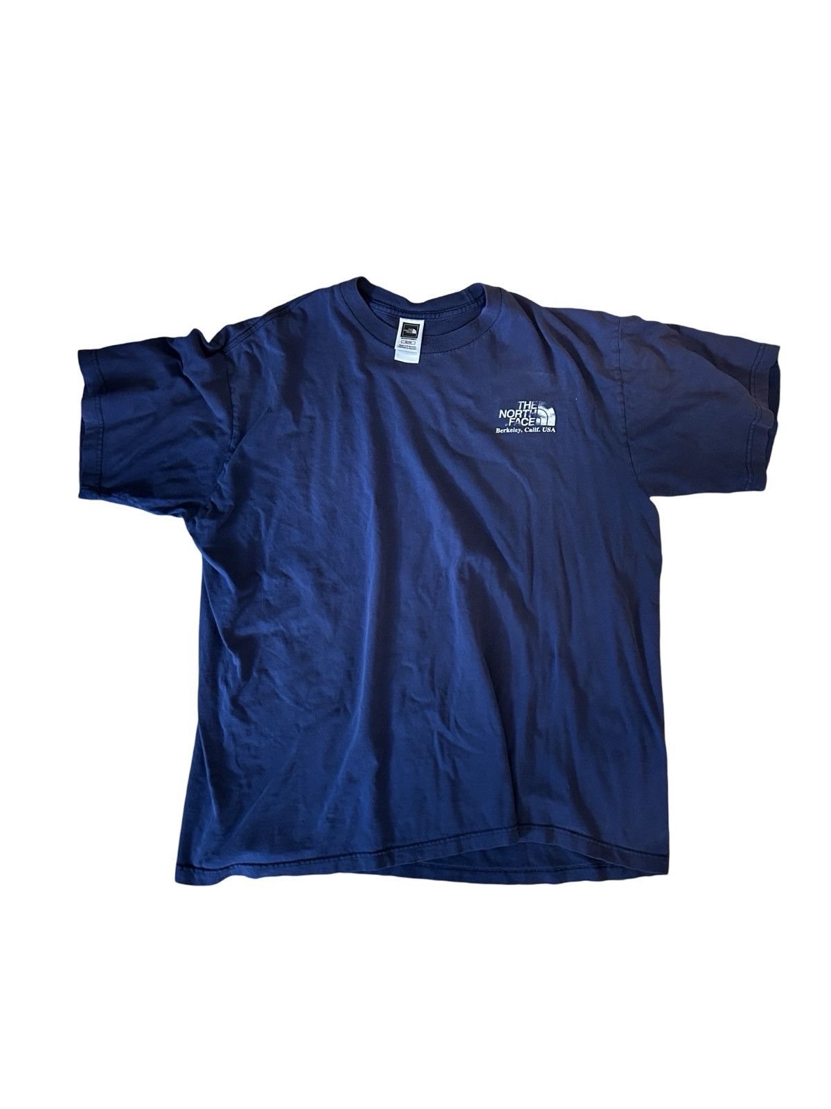 The North Face × Vintage VINTAGE THE NORTH FACE NAVY LOGO TES Size US M / EU 48-50 / 2 - 2 Thumbnail