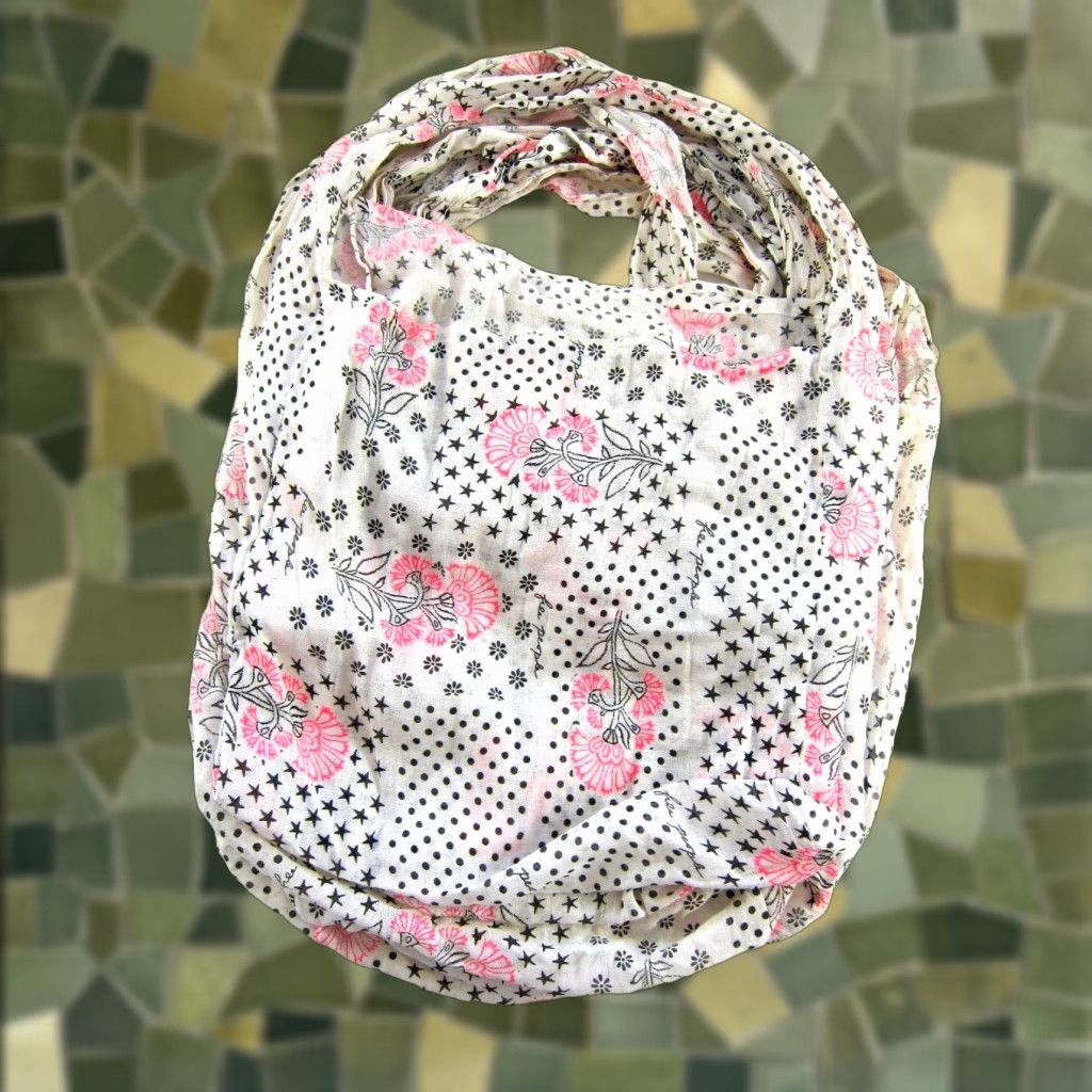 Free People Free People Tote Unisex Adults Large Lightweight Gauze Beach 7 Bags Floral Pattern Brown Pink Cotton 42" Wide 19" Depth 15" Strap Drop Size ONE SIZE - 1 Thumbnail