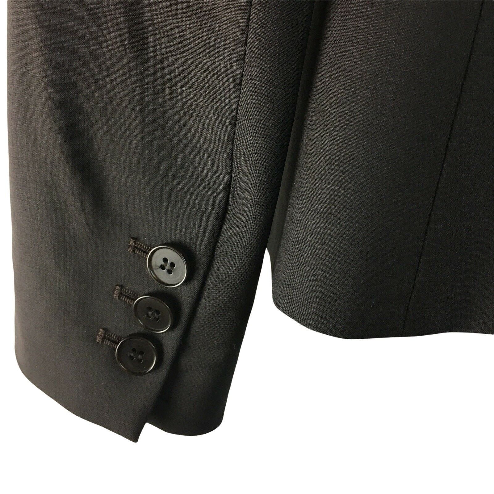 Theory Theory Womens Fitted Wool Blazer Smokey Gray Lined Pockets O Size XS / US 0-2 / IT 36-38 - 4 Thumbnail