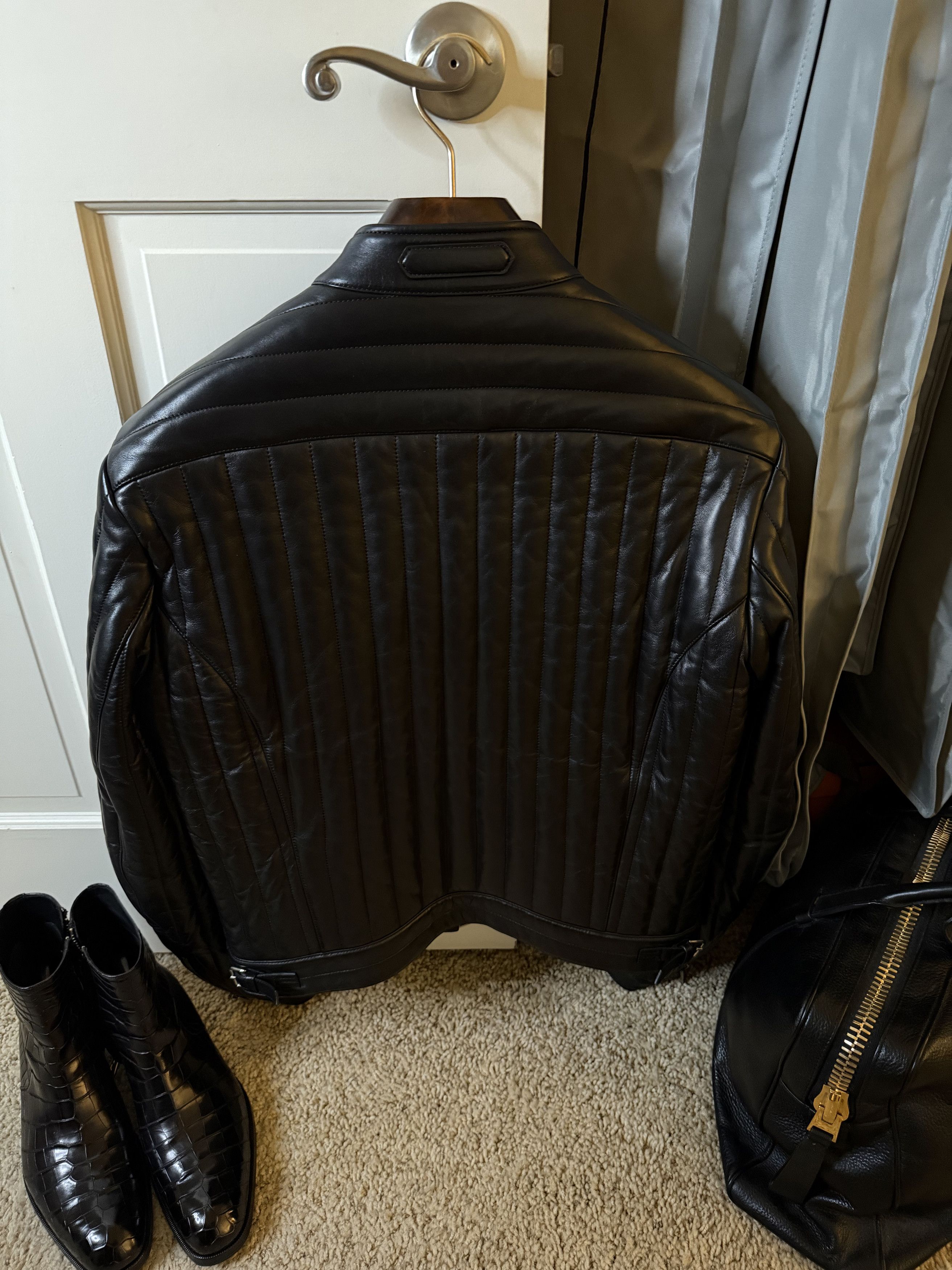 Tom Ford Ultimate New $8,200 w/tax Channel Quilted Cafe Racer Size US L / EU 52-54 / 3 - 21 Thumbnail