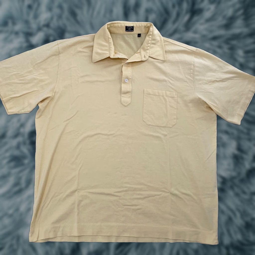 Vintage VINTAGE Maus Hoffman Polo Shirt Men XL Yellow Short Sleeve Pocket Classic Casual Preppy 80s-90s Mens XL Size US XL / EU 56 / 4 - 1 Thumbnail