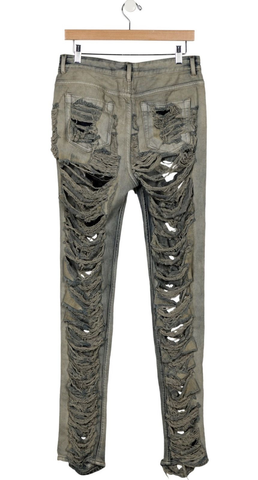 Rick Owens Drkshdw Detroit Cut shredded denim SZ 29