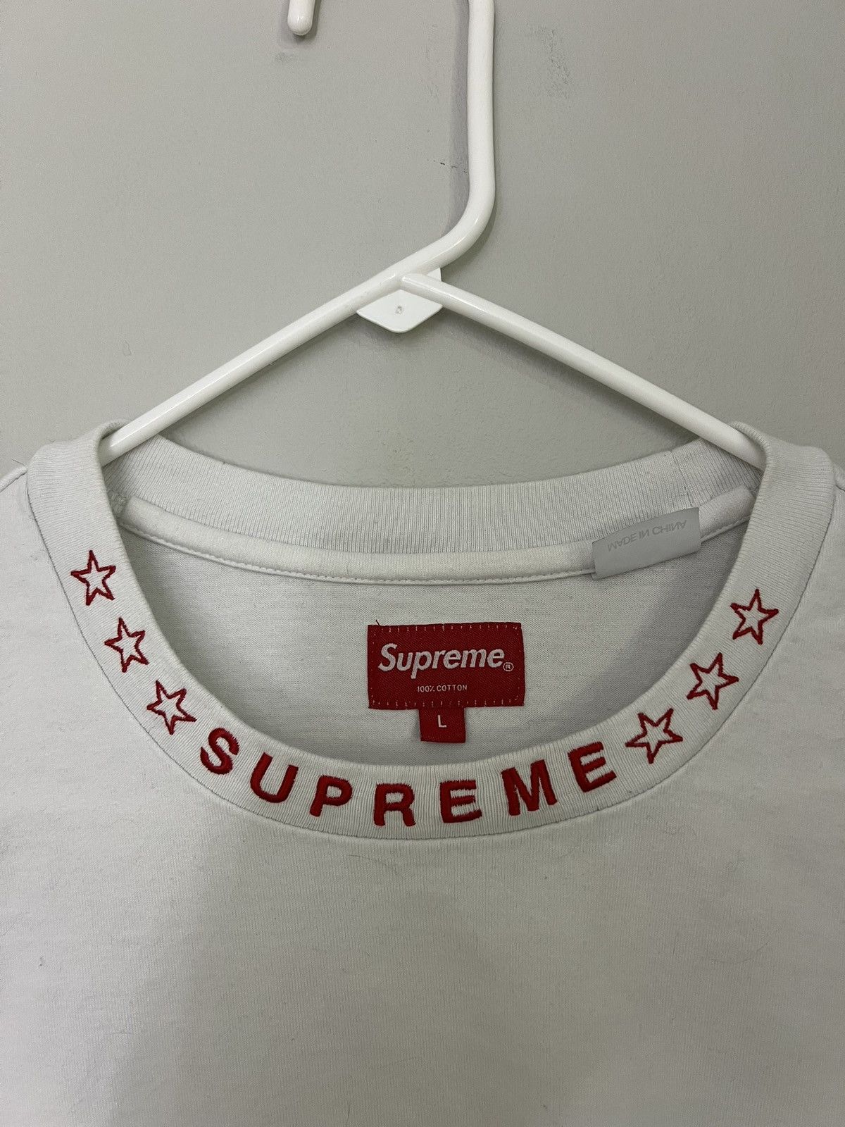 Supreme Supreme Stars Collar Long-Sleeve Top 'White' Size US L / EU 52-54 / 3 - 2 Thumbnail