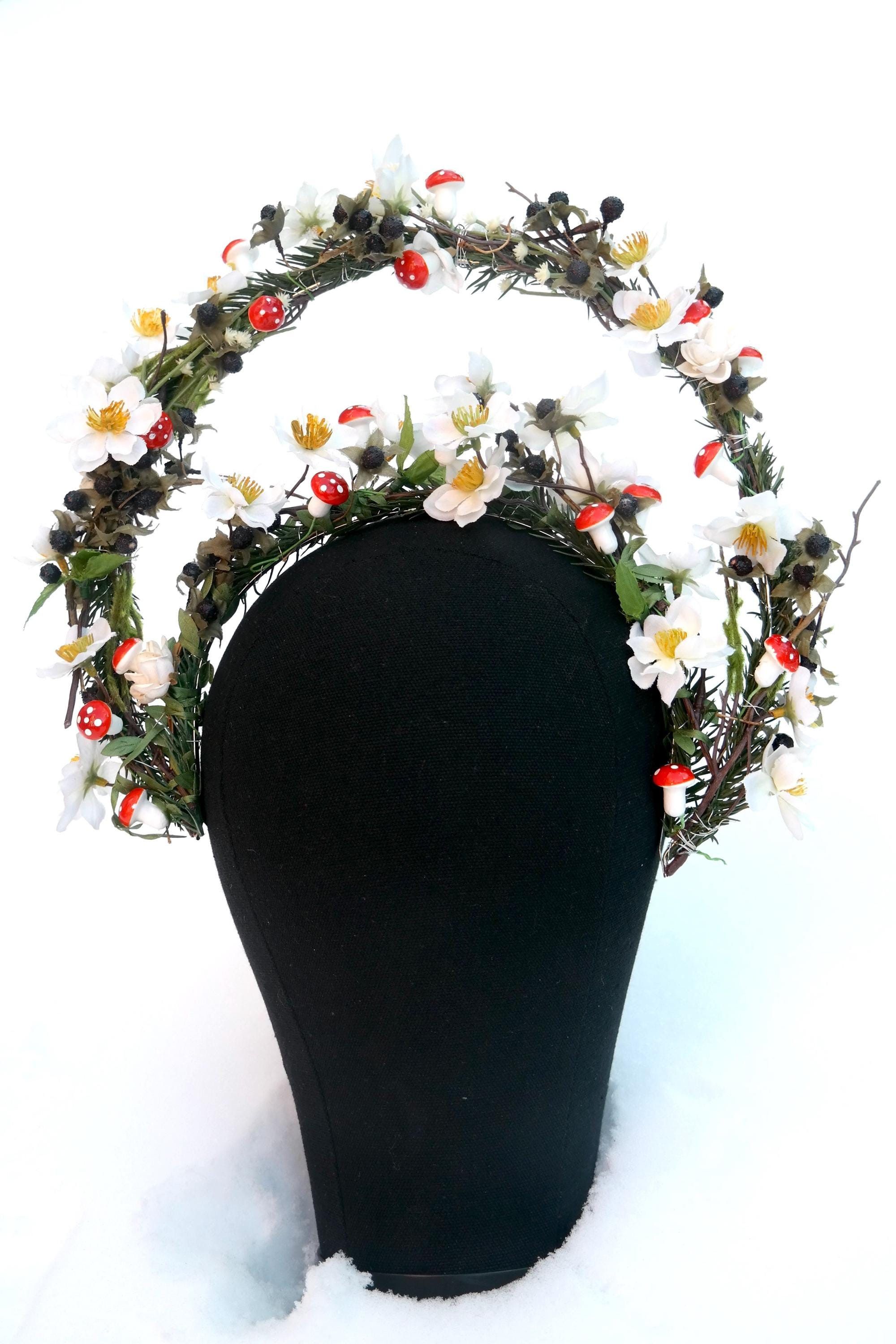Handmade Flower & Mushroom Halo Headpiece Size ONE SIZE - 3 Thumbnail