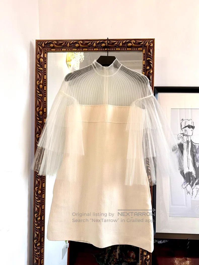 Valentino Valentino Mesh ruffled fairy dress with patchwork silk dre Size M / US 6-8 / IT 42-44 - 1 Thumbnail