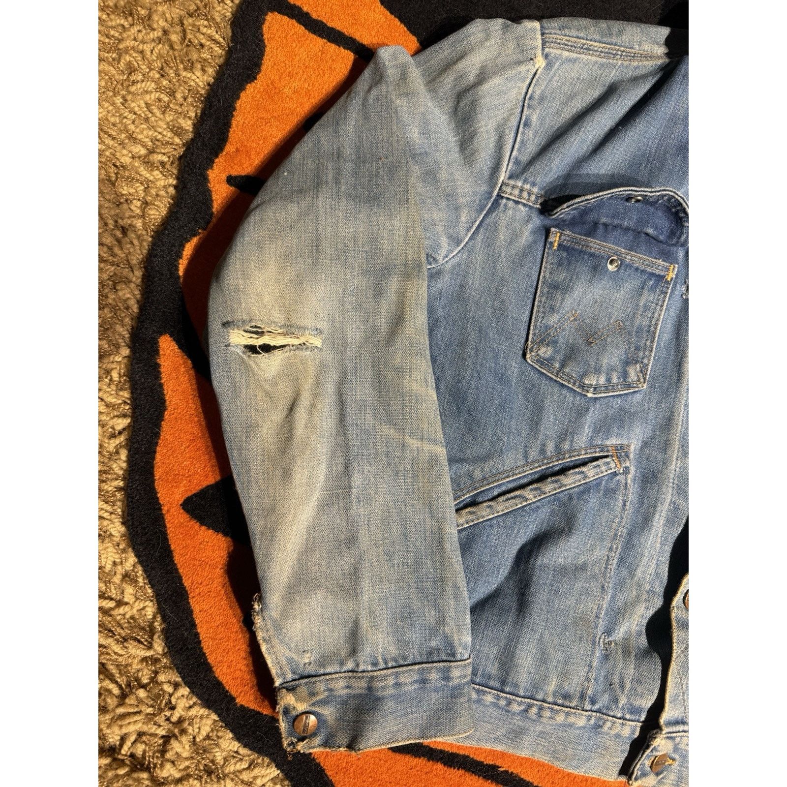 Band Tees × Vintage Vintage 70s Allman Brothers Jean Jacket Maverick Sanforset Size US M / EU 48-50 / 2 - 5 Thumbnail