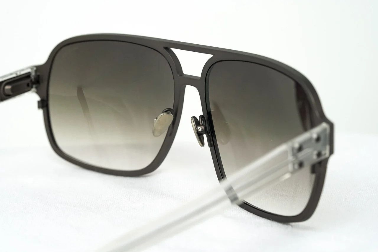 Dior Kris Van Assche Sunglasses Rectangular Brown and Grey Size ONE SIZE - 6 Thumbnail