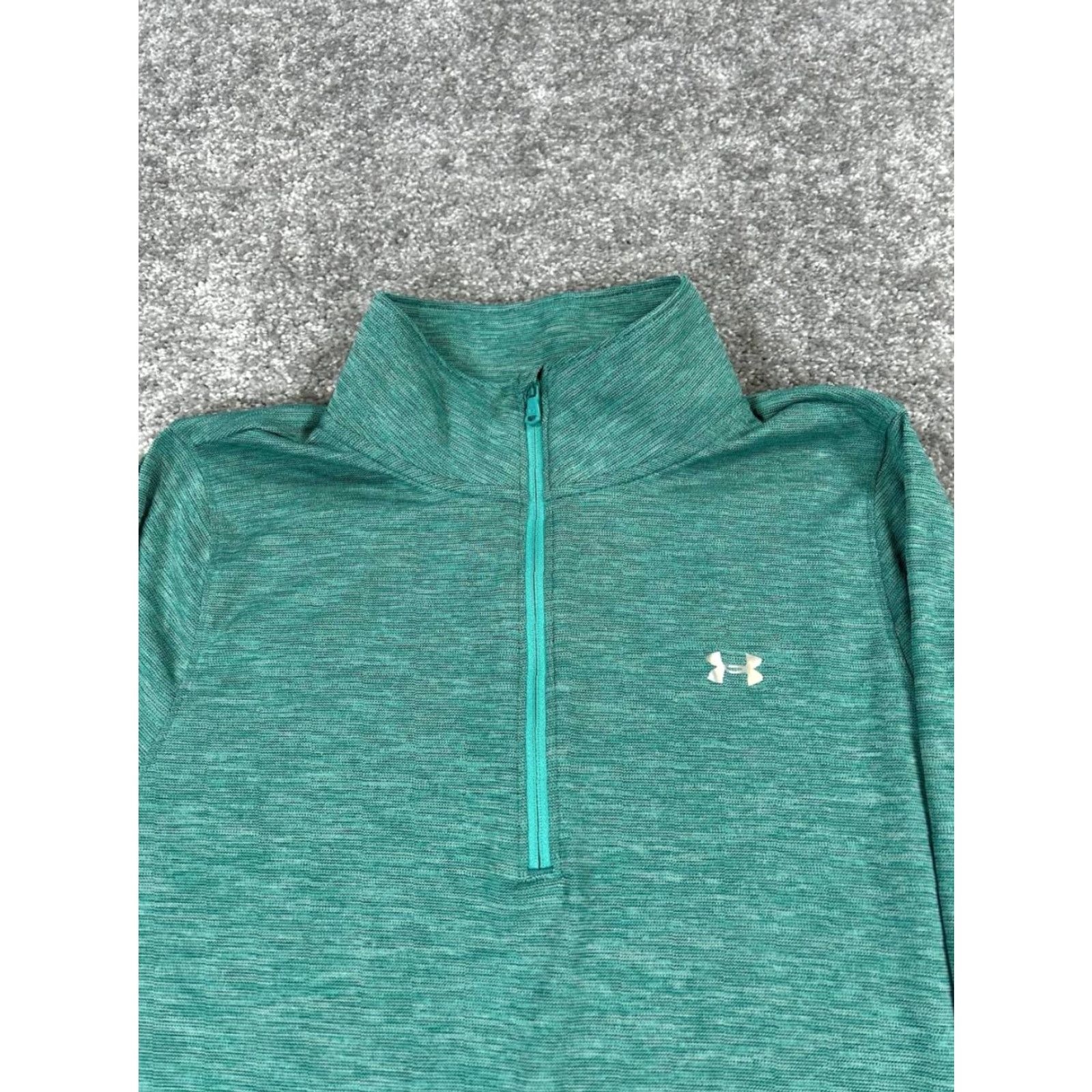 Under Armour Under Armour Sweatshirt Womens M Green Heatgear Quarter Zip Mock Neck Pullover Activewear Logo Workout Jacket (Note: Ensure length within 200 chars) Size M / US 6-8 / IT 42-44 - 2 Thumbnail