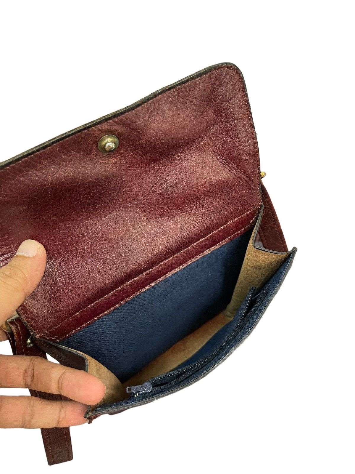 Genuine Leather Full Leather Patina Vtg Unknown Japan Bag Cross Body 1🟩 Size ONE SIZE - 20 Thumbnail