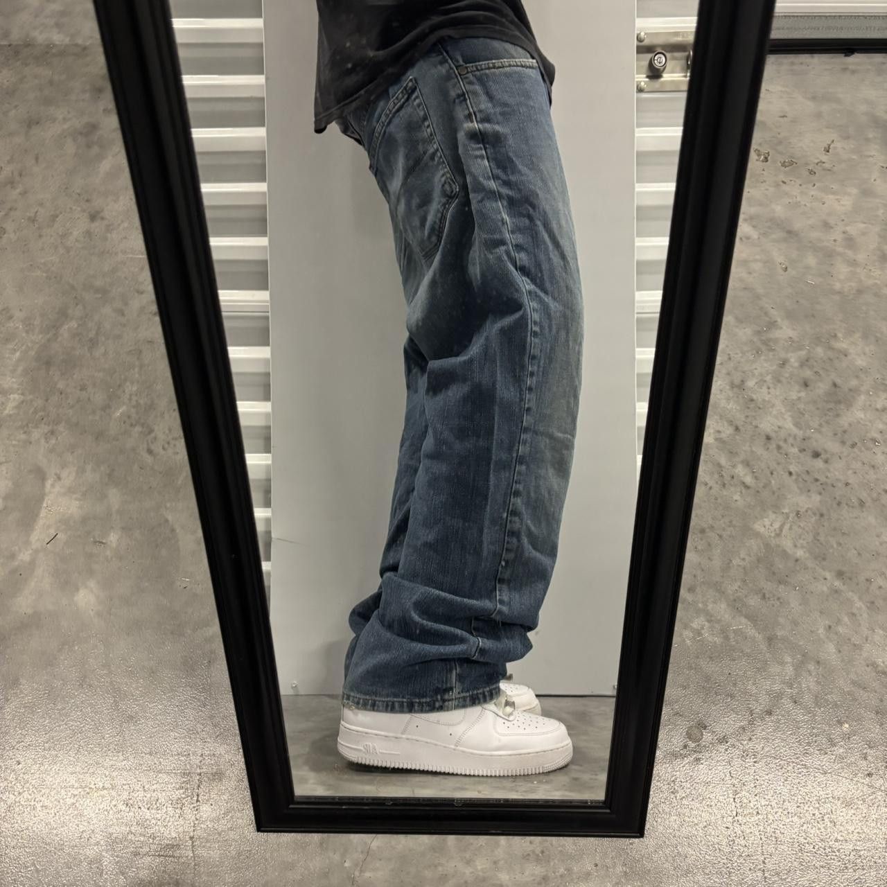Japanese Brand × Vintage Crazy Vintage Y2K/2000s Grunge Dark Wash Essential Denim Jeans! Size US 34 / EU 50 - 2 Thumbnail