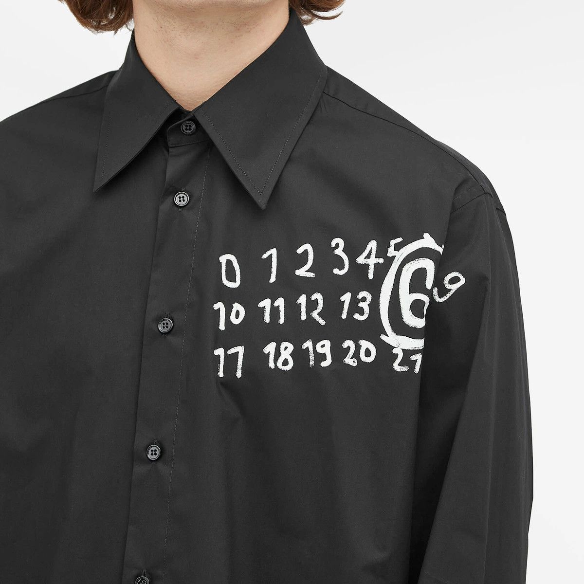 Maison Margiela oc11z0825 Poplin Shirt in Black Size US XL / EU 56 / 4 - 5 Thumbnail