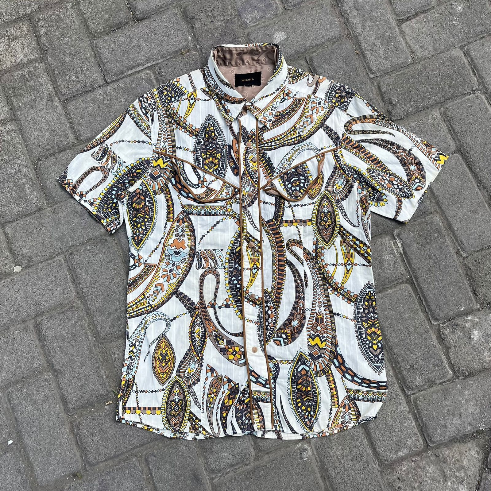 Japanese Brand Vintage Gepaeck Baroque Pattern Shirts Size US L / EU 52-54 / 3 - 1 Thumbnail