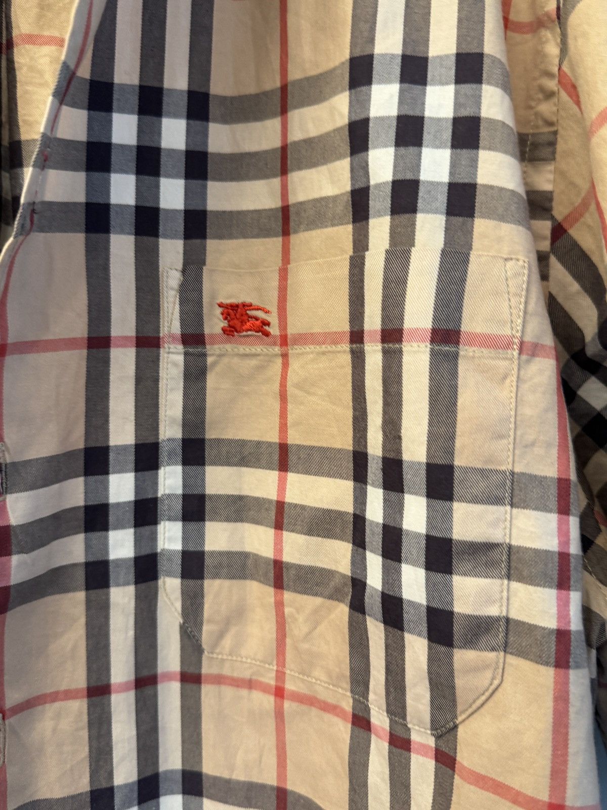 Burberry Burberry Cotton Check Short Sleeve Button Up Size US L / EU 52-54 / 3 - 3 Thumbnail