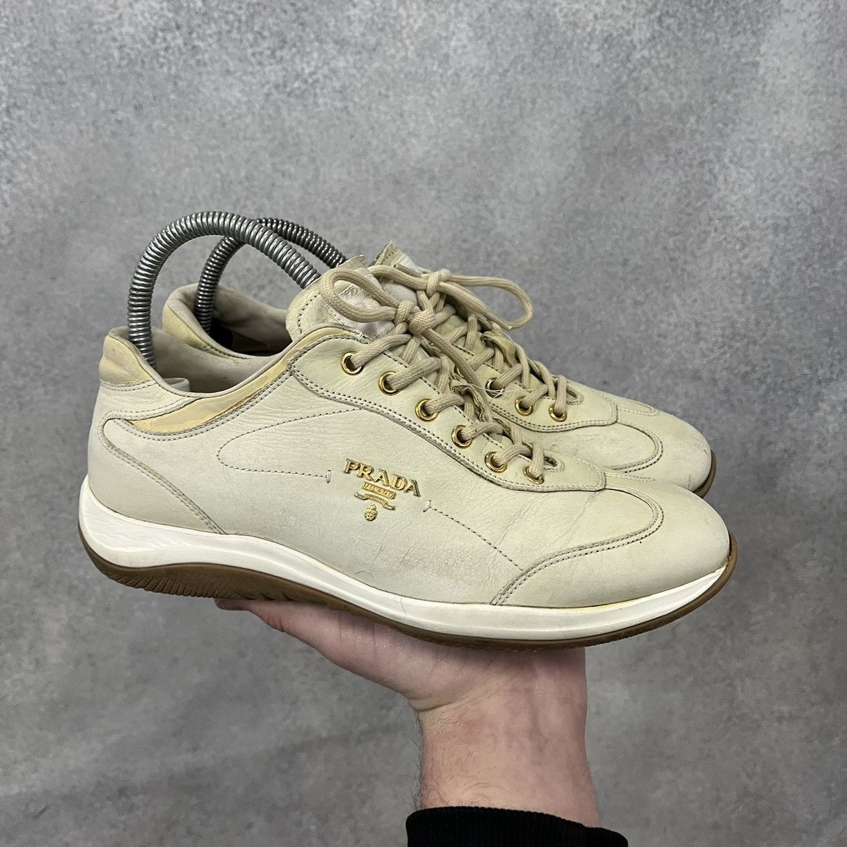 Prada Prada Milano Leather Low Shoes Sneaker Size US 8.5 / IT 38.5 - 2 Thumbnail