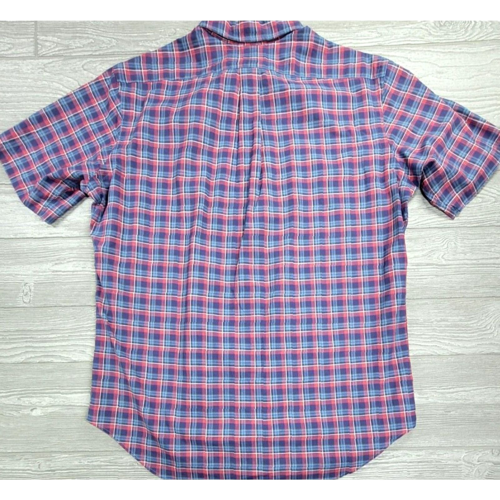 Polo Ralph Lauren Polo Ralph Lauren Button-Up Shirt L Multicolor Plaid Short Sleeve Denim Blue Pink White Logo Classic Fit Mens Legible Comfort Size US L / EU 52-54 / 3 - 5 Thumbnail