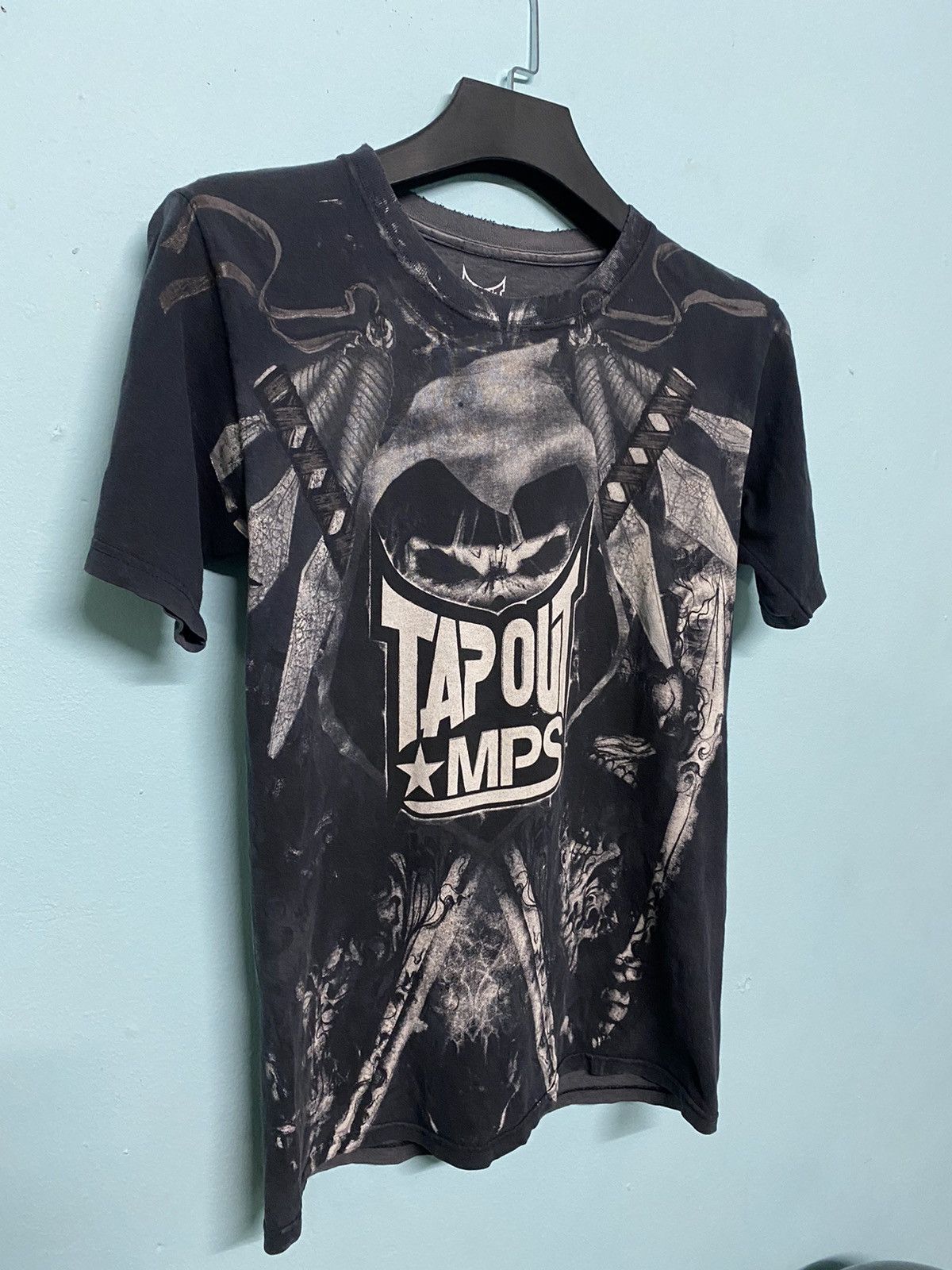 Tapout Vintage 2010's TapOut Skull Samurai Sword Design Size US S / EU 44-46 / 1 - 2 Thumbnail