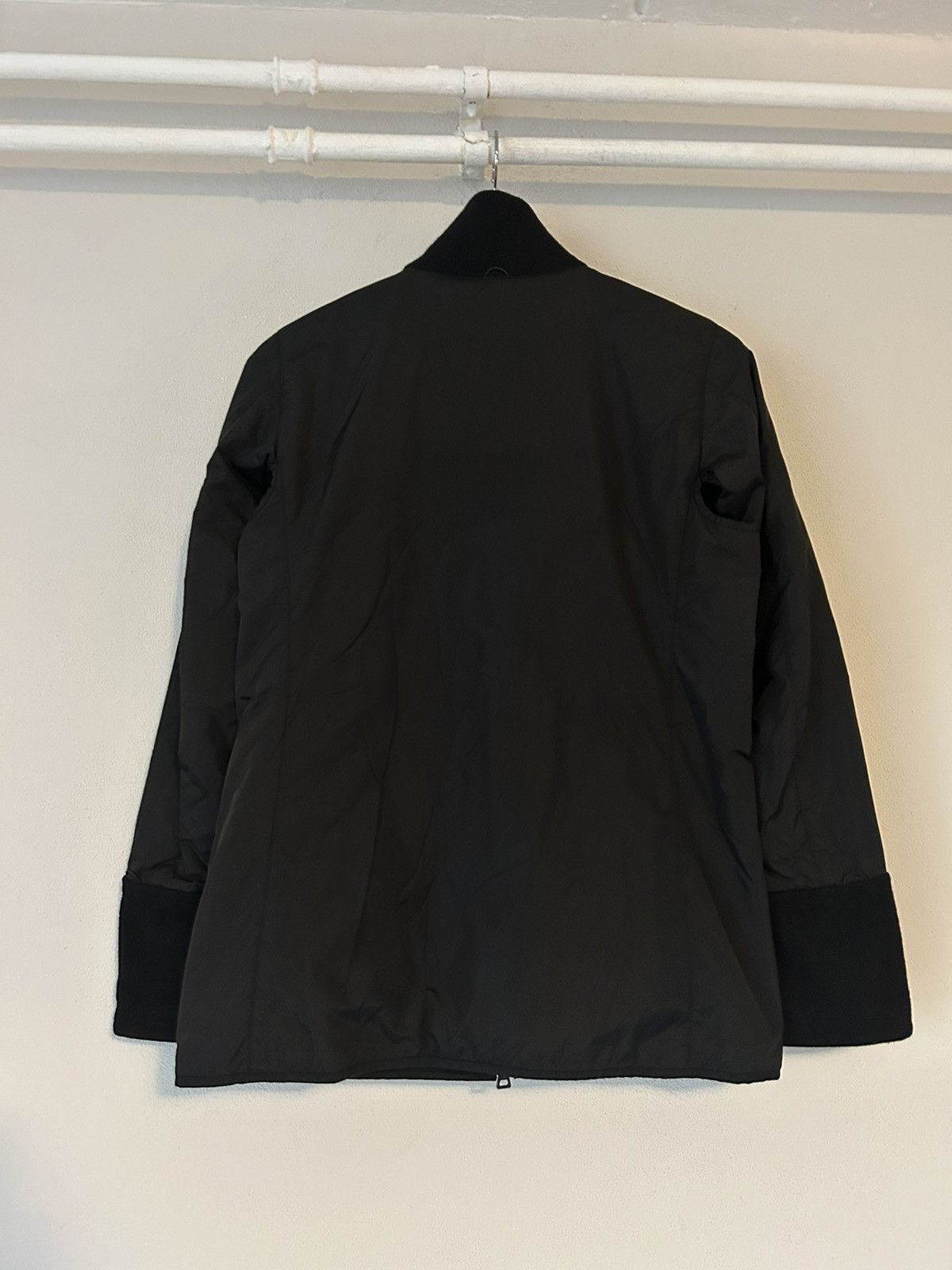 Prada Black Nylon Jacket with Wool and Leather Details Size S / US 4 / IT 40 - 8 Thumbnail