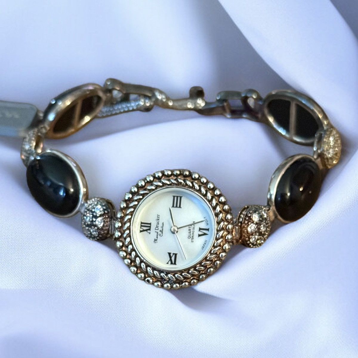 Other Vintage Marcel Drucker SS black agate and crystals watch Size ONE SIZE - 1 Thumbnail