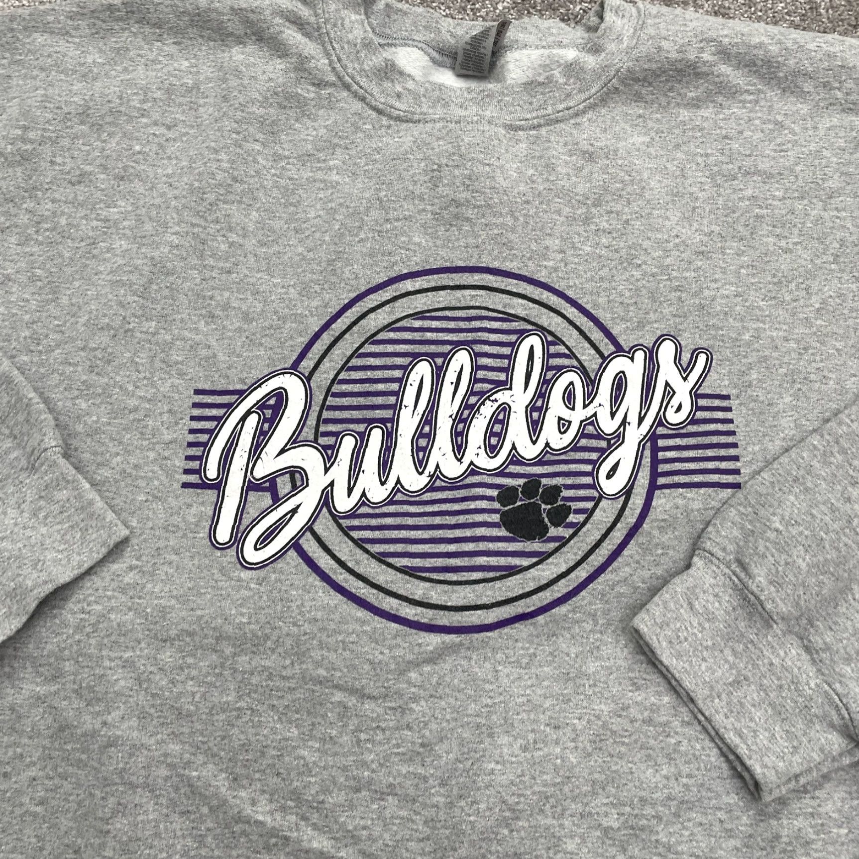 Gildan Gildan Heavy Blend Pullover Sweatshirt Mens 2XL Gray Fleece Crew Neck Graphic Shirt Size US XXL / EU 58 / 5 - 3 Thumbnail