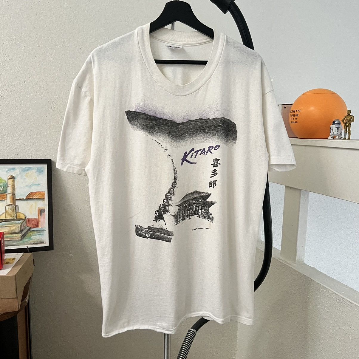 Vintage Vintage Kitaro Japanese Musician T Shirt 80s Size US XL / EU 56 / 4 - 1 Thumbnail
