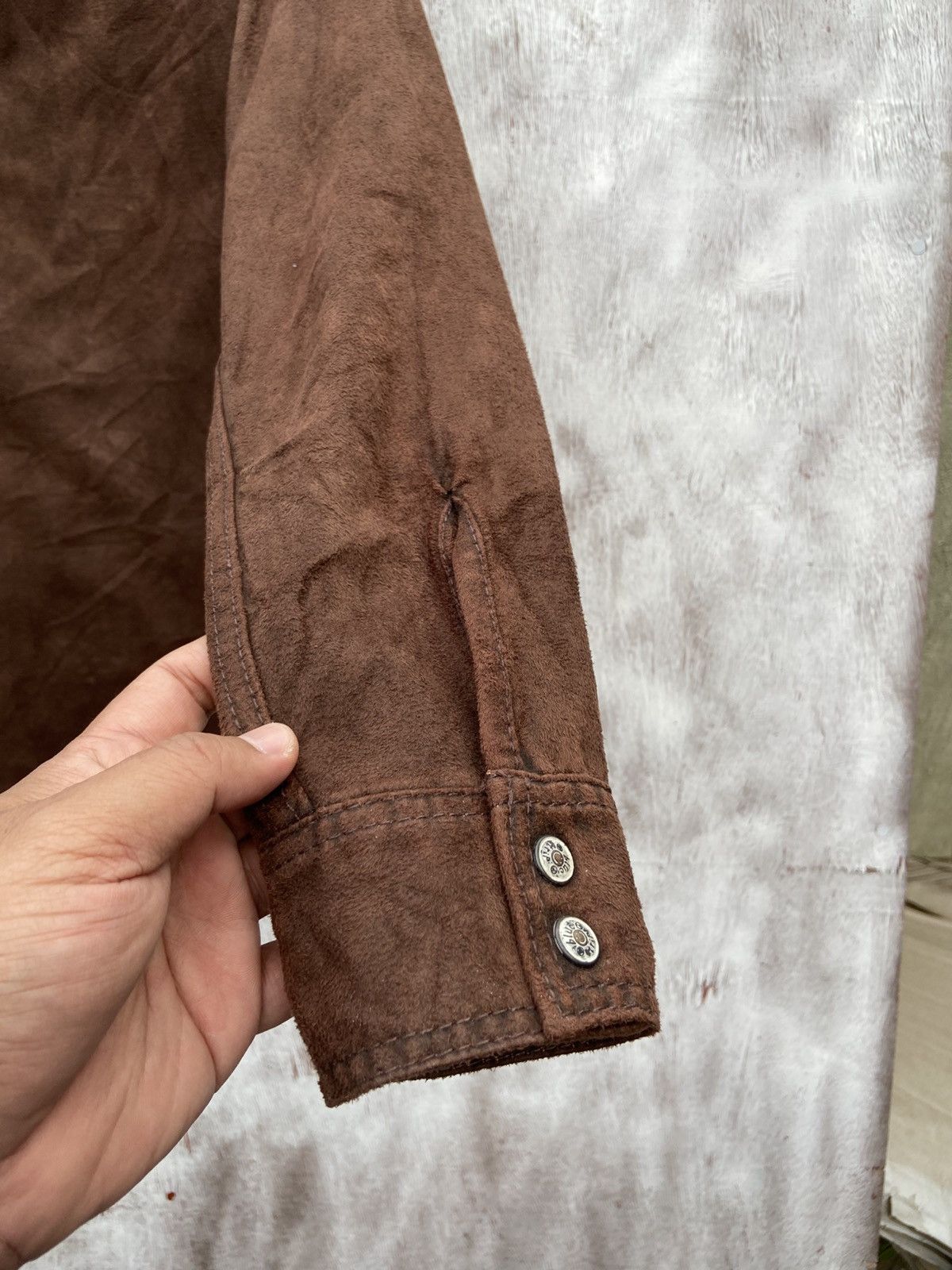 Edwin Vintage Edwin Suede Look Trucker Jacket Size US L / EU 52-54 / 3 - 3 Thumbnail