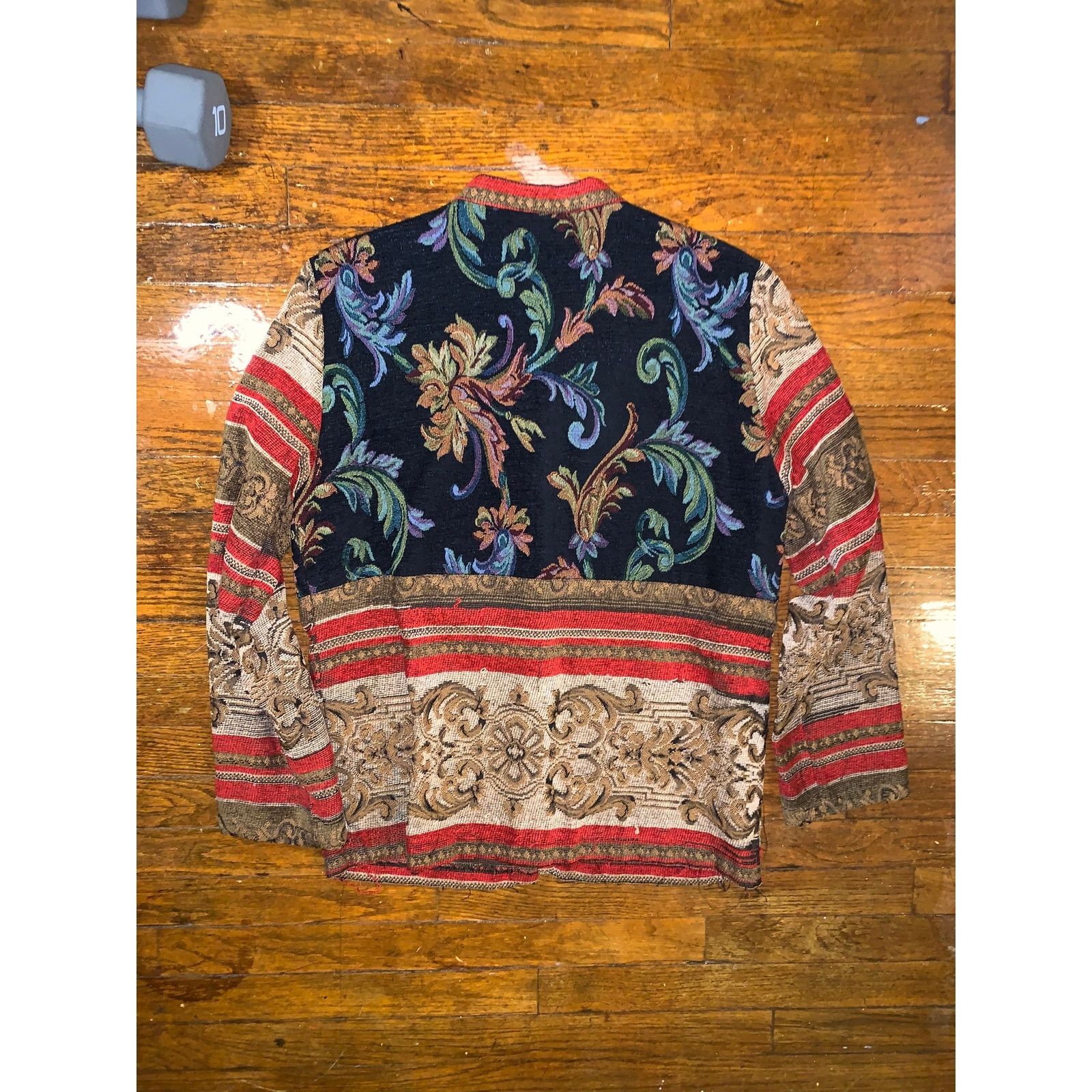 Other × Vintage Sag Harbor Tapestry Brocade Floral Jacket Boho Blazer 10 Size L / US 10 / IT 46 - 6 Thumbnail