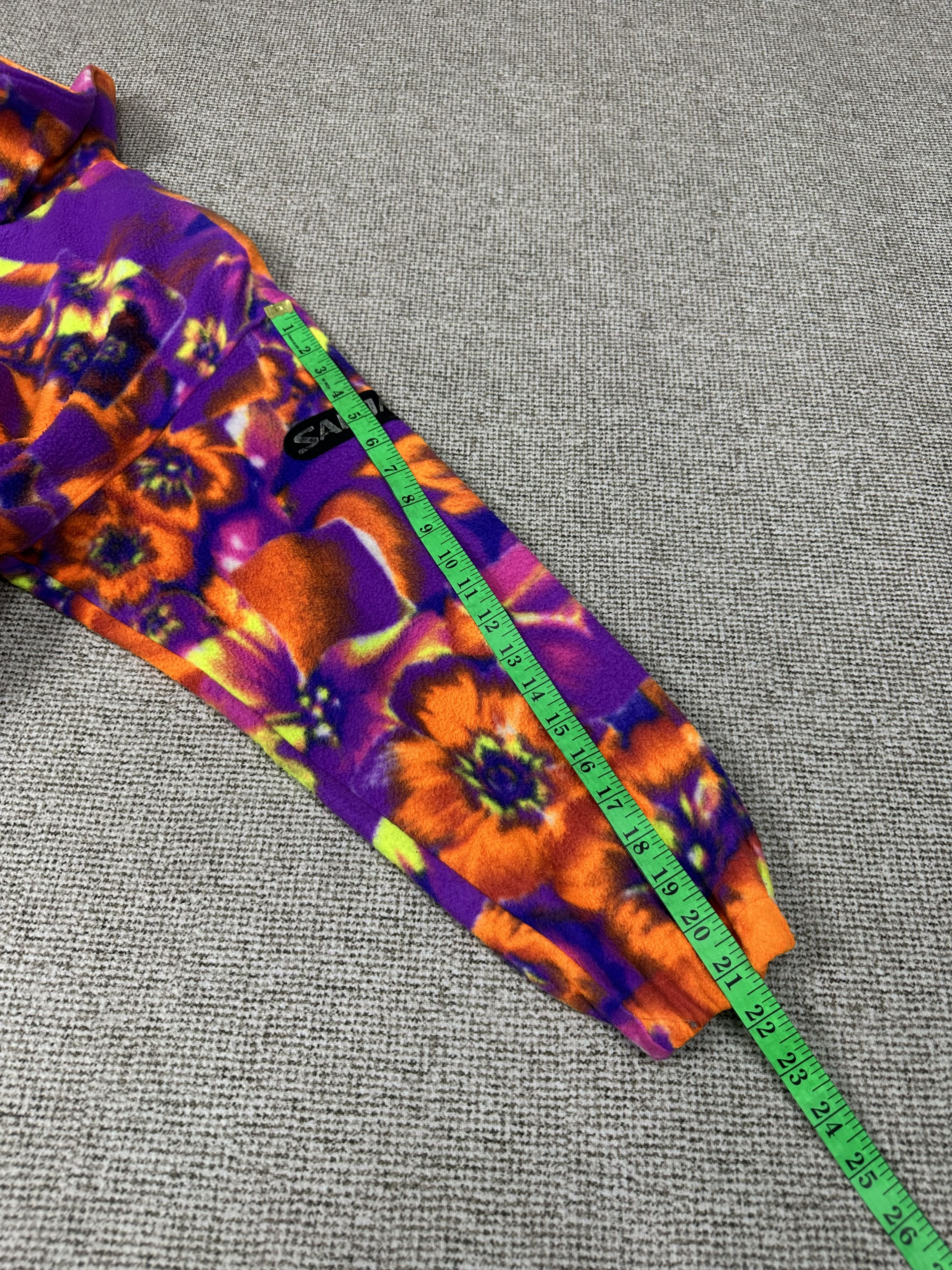 Salomon Vtg Salomon Floral Abstract Fleece Quarter-Zip Jacket Z369 Size US L / EU 52-54 / 3 - 7 Thumbnail