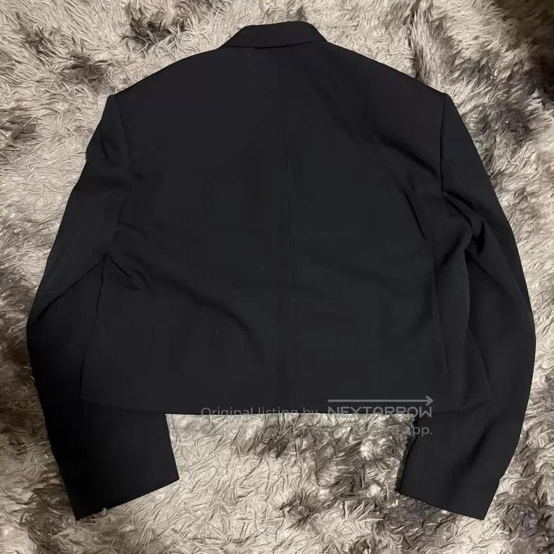 Balenciaga Balenciaga Black Folded Double Breasted Suit Jacket Size US M / EU 48-50 / 2 - 2 Thumbnail