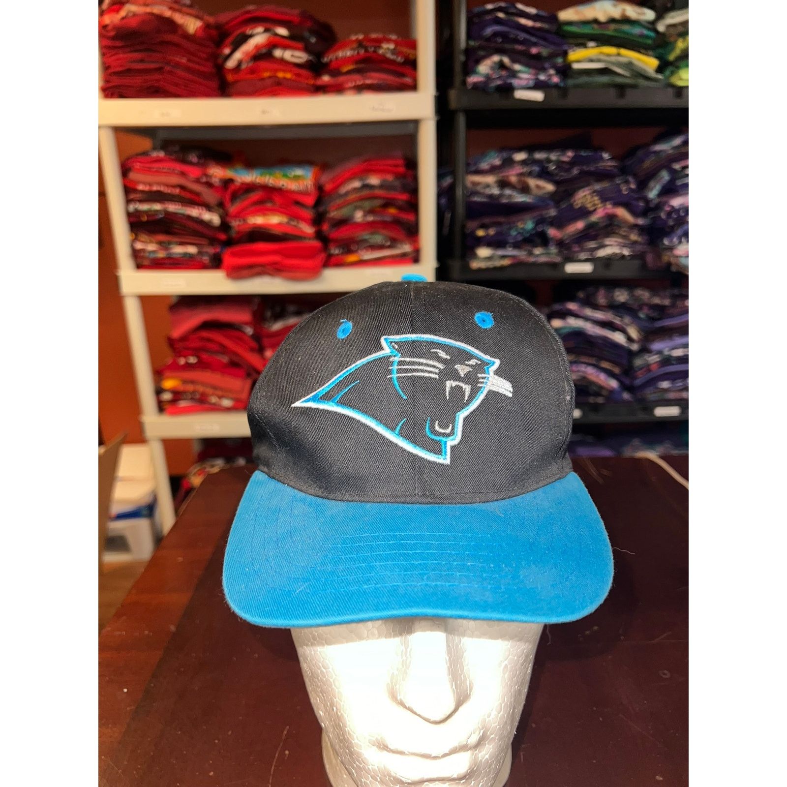 Vintage Vintage Carolina Panthers Hat NFL Black Blue Football 90s Size ONE SIZE - 1 Thumbnail