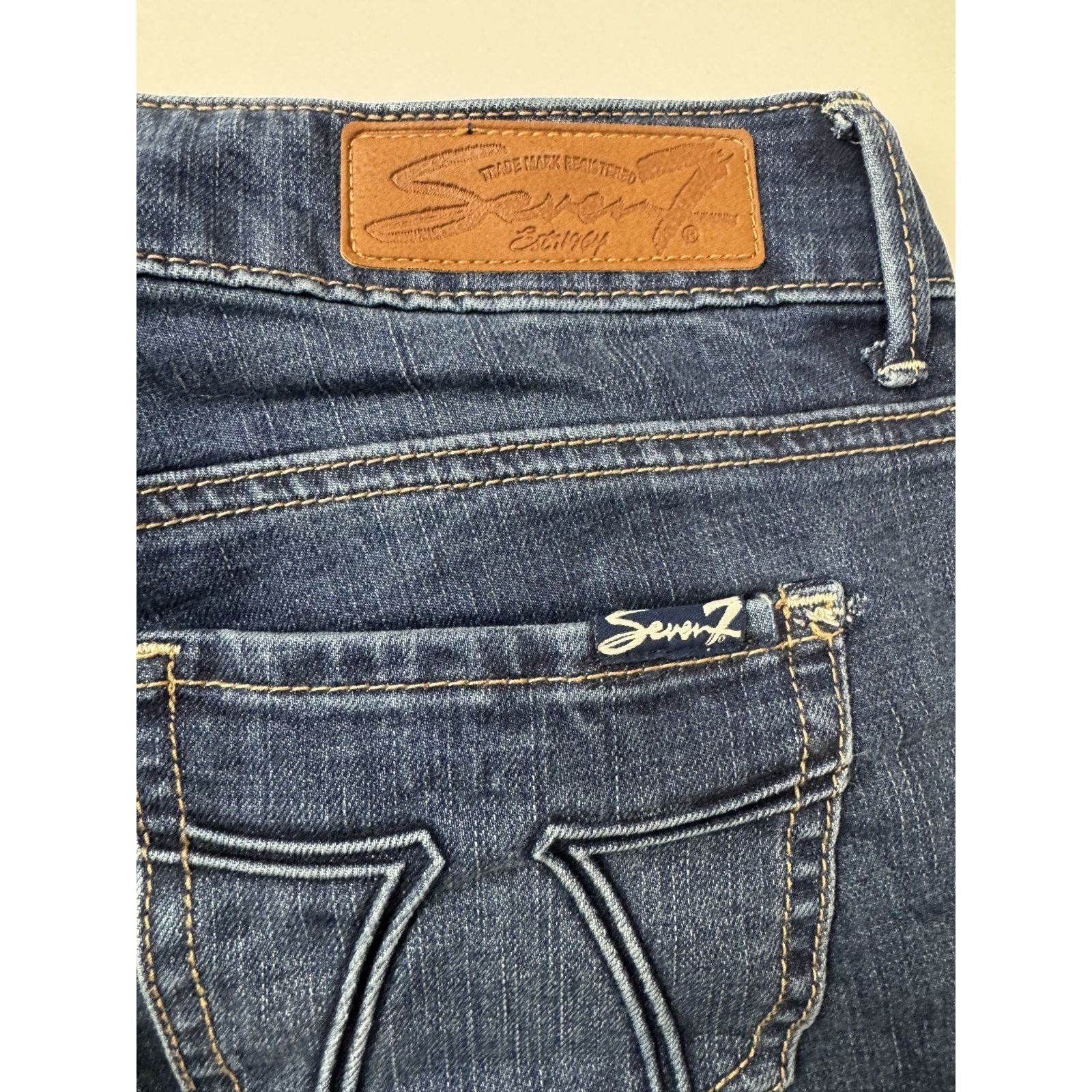 Seven 7 Seven 7 Low Rise Skinny Jeans Women's Embellished Pockets 4 Size 27" / US 4 / IT 40 - 10 Thumbnail