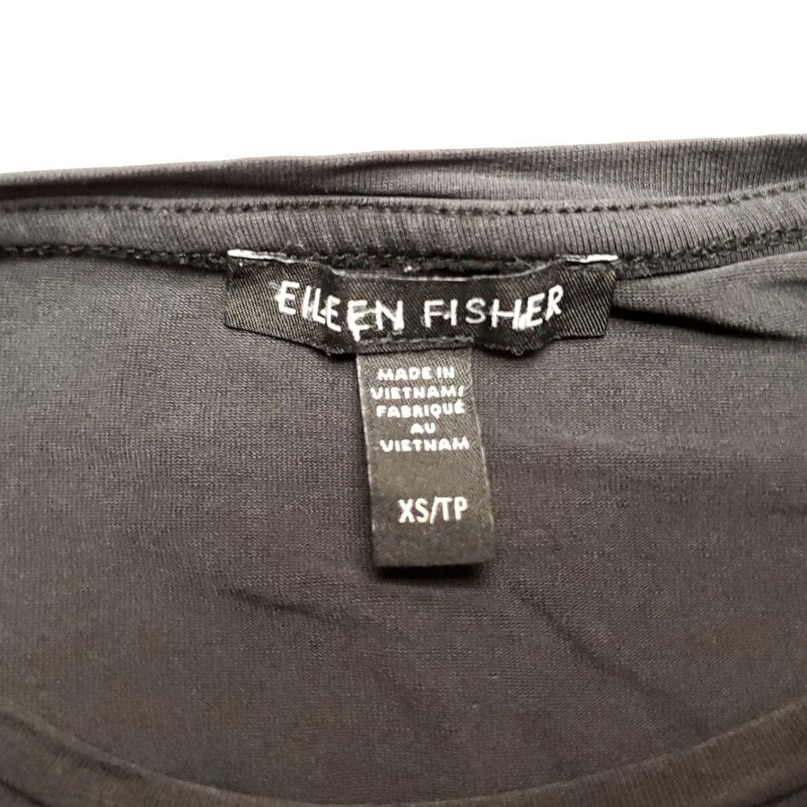 Eileen Fisher Eileen Fisher Top Womens XS Black Tencel Stretch Blend Long Sleeve Lightweight Shirt Pullover Knit Minimalist Casual Womens XS Black 90s? Size XS / US 0-2 / IT 36-38 - 2 Thumbnail